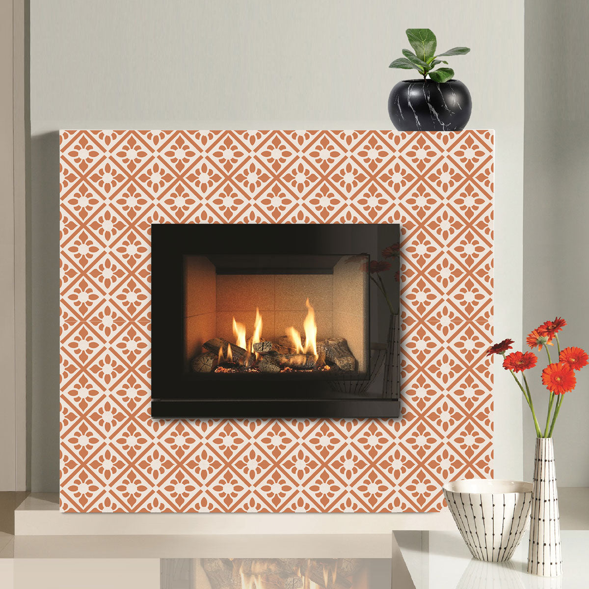 Terrazzo Lily Tile Stickers | Peel and Stick Kitchen Wall Backsplash Tiles Vinyl | Antiskid Floor Tile Stickers | Free Shipping