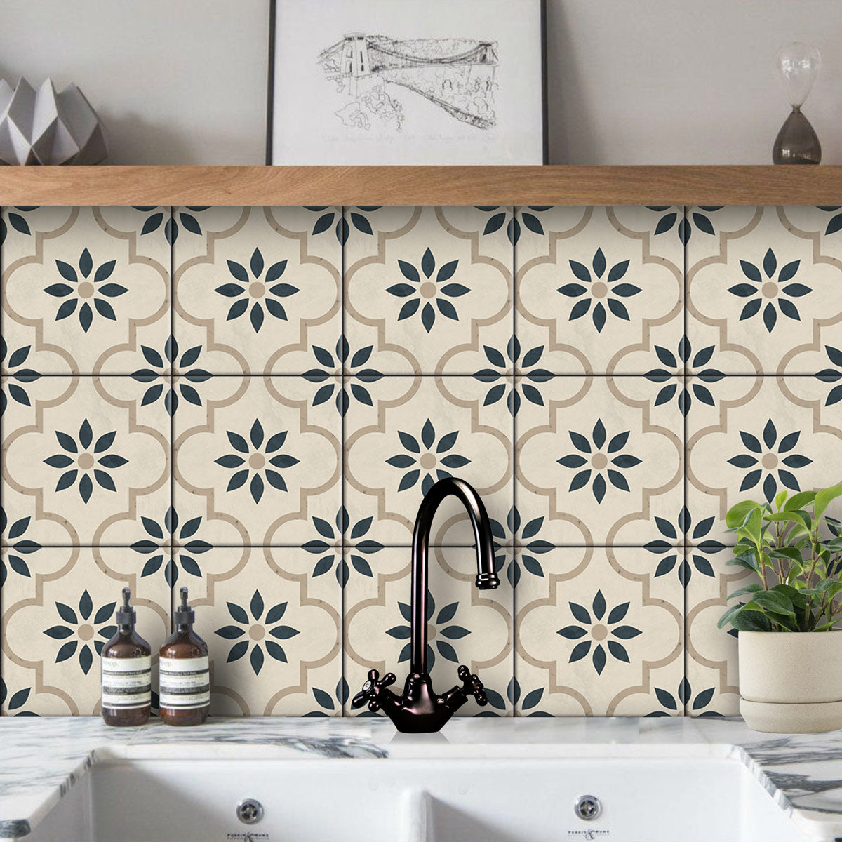 Improve Your Home with Porcelain Floor Tile Stickers | Kitchen, Bathroom and Wall Tile Decals | Removable | Free Shipping