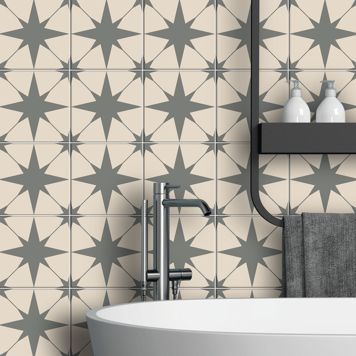 Kitchen Backsplash Tile Stickers | Peel and Stick Kitchen, Bathroom Wall Tile Decals | Antiskid Floor Tile Stickers | Removable