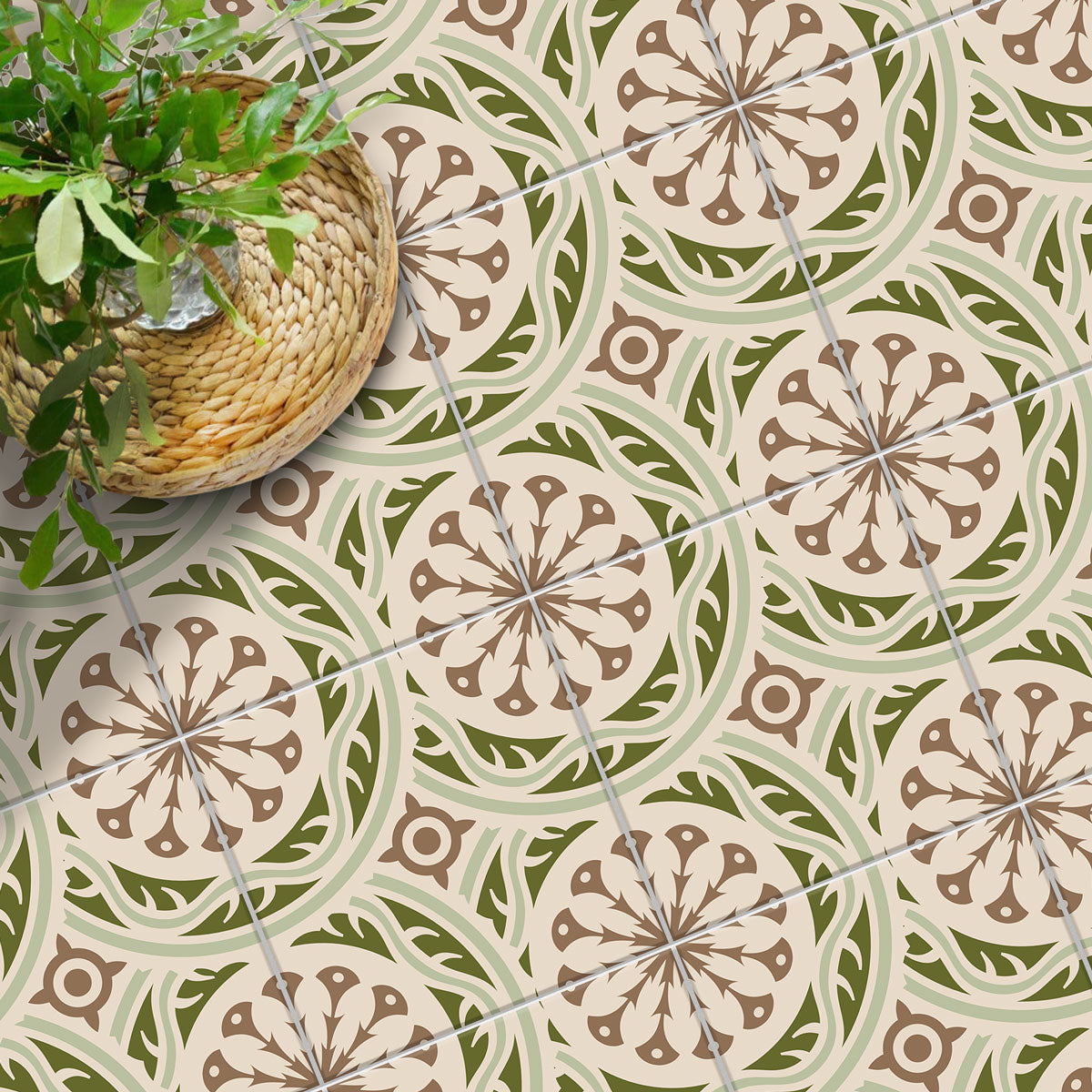 Italian Seamless Peel and Stick Tile Stickers | Kitchen Bathroom Wall Tile Vinyl Decals | Removable | Antiskid Floor Tile Stickers