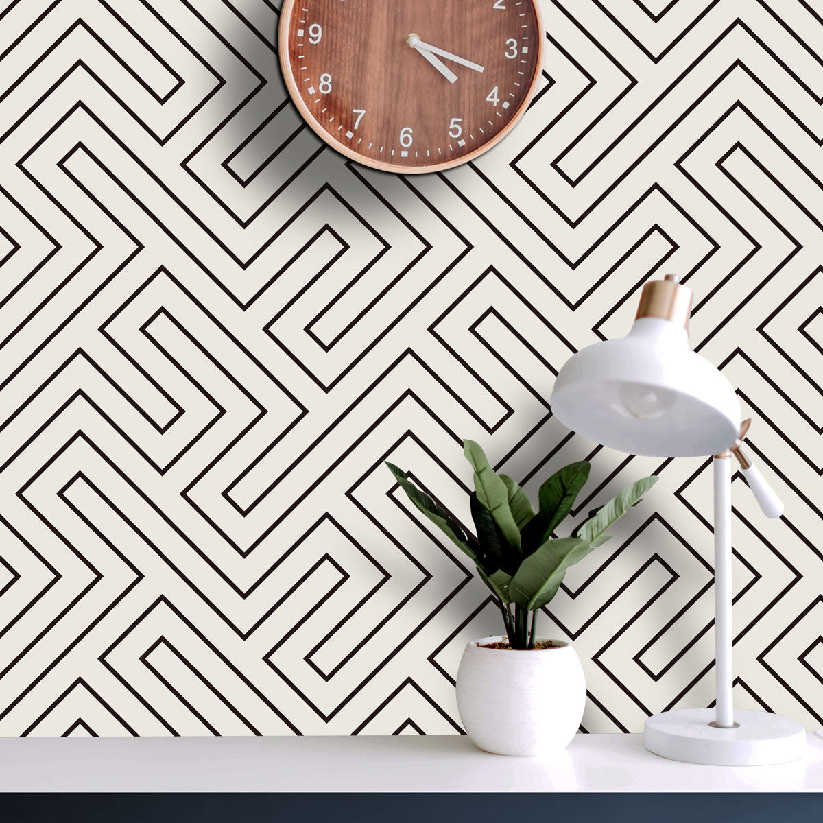 Upgrade with Peel and Stick Tile Stickers | White Black Seamless Design | Bathroom Kitchen Wall Floor Tile vinyl Decals