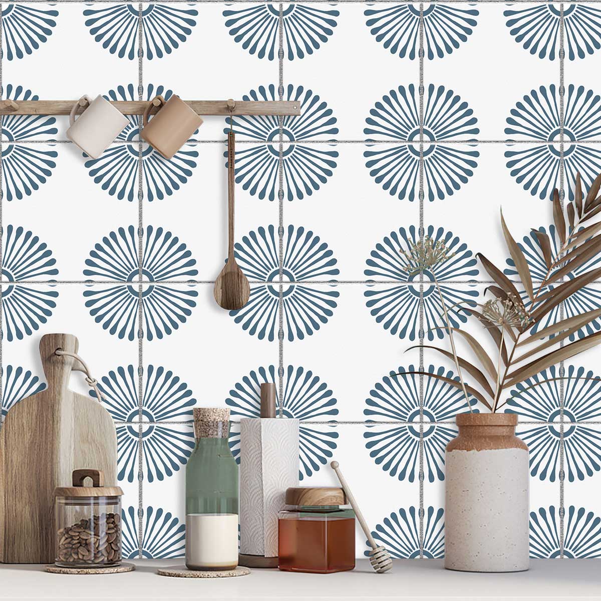 ANEJO EMMELINE Peel & Stick Floor Tile Stickers | Kitchen, Bathroom Wall Backsplash Tile Vinyl Decals | Removable Tile Stickers