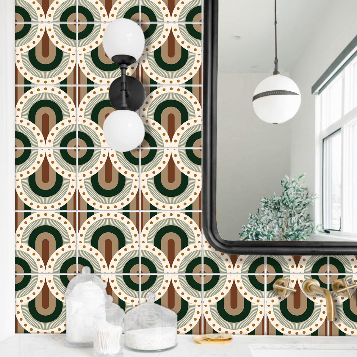 PRAGUE Floor Tile Stickers | Peel and Stick Kitchen, Bathroom, Floor, Wall Tile Decals | Furniture Vinyl Decals | Free Shipping