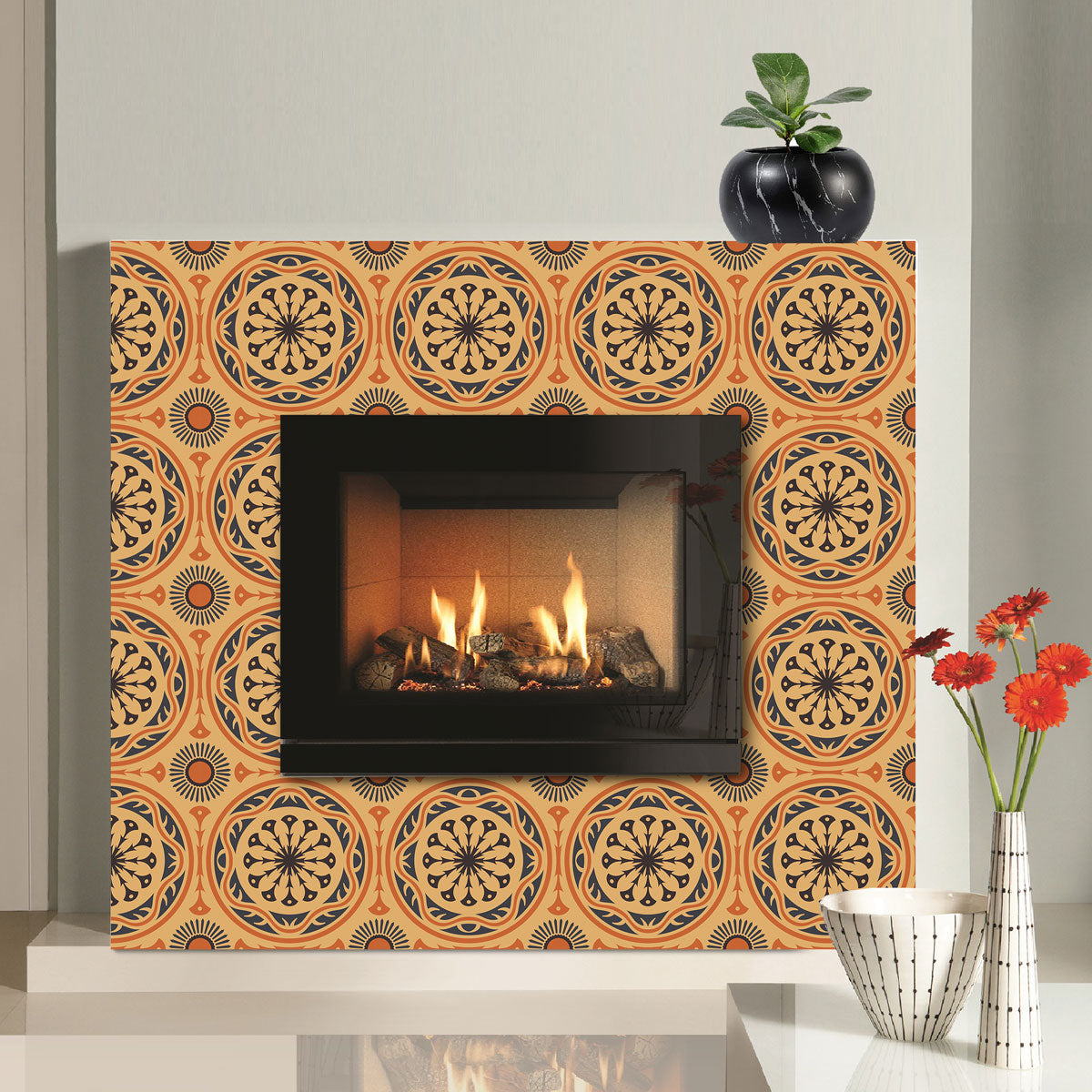 Traditional Italian Peel and Stick Tile Stickers | Kitchen Bathroom Wall and Floor Tile Stickers | Hand Craft Decals | Removable