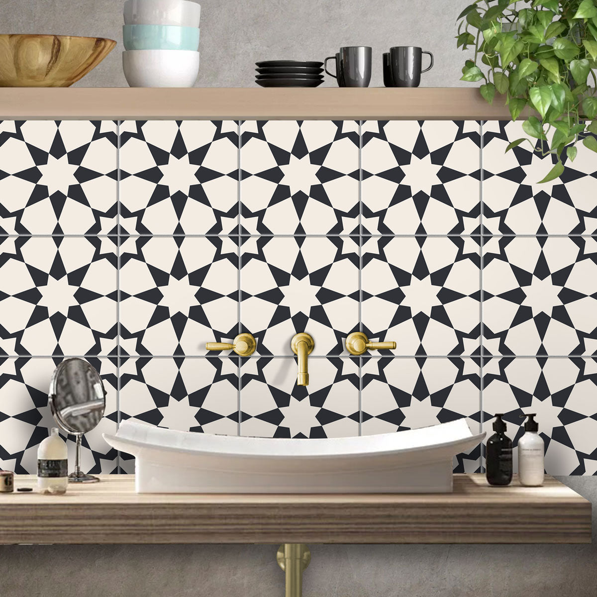 Peel and Stick Tile Vinyl Floor Stickers | Backsplash Tile Decals for Kitchen Wall, Bathroom Tile Stickers | Free Shipping