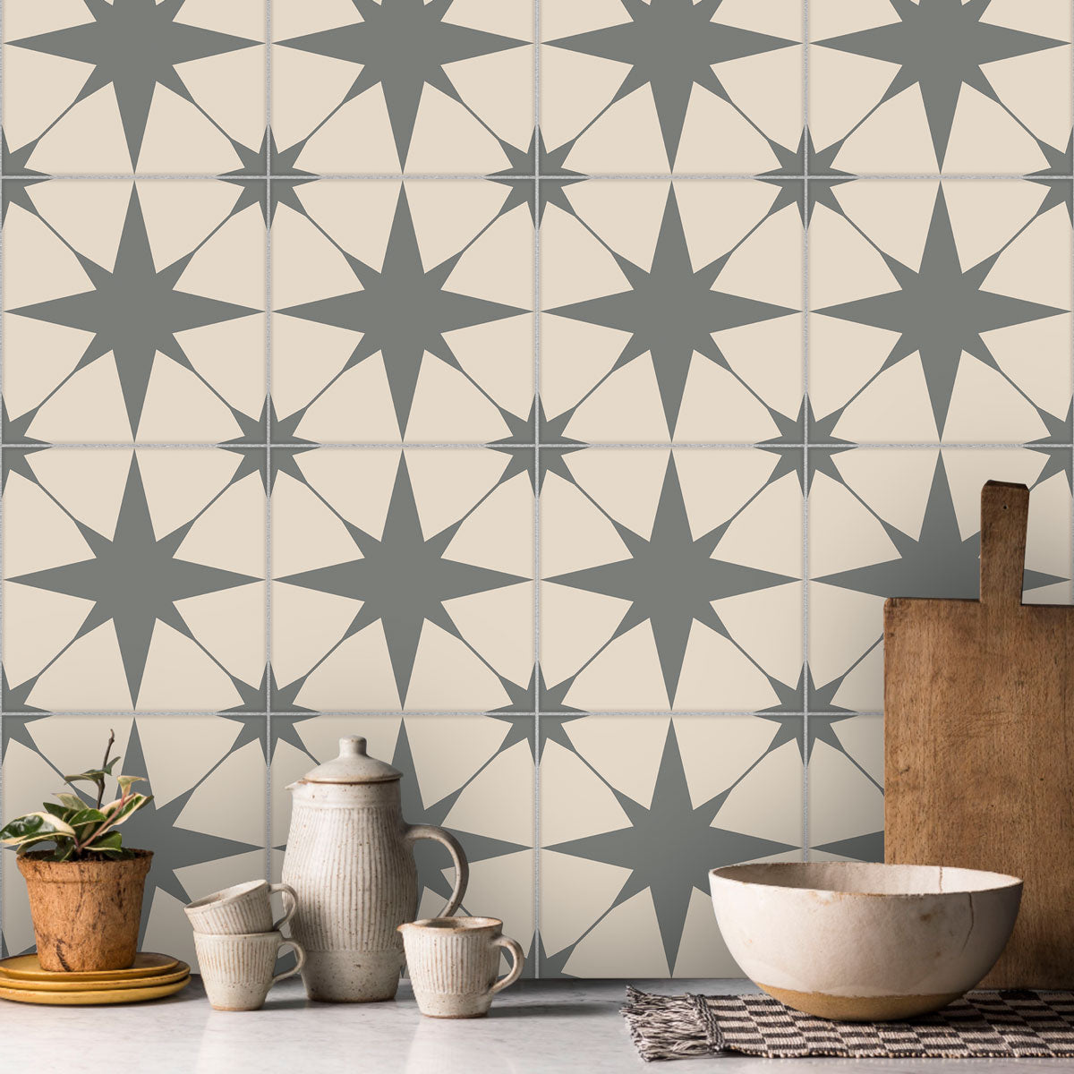 Kitchen Backsplash Tile Stickers | Peel and Stick Kitchen, Bathroom Wall Tile Decals | Antiskid Floor Tile Stickers | Removable