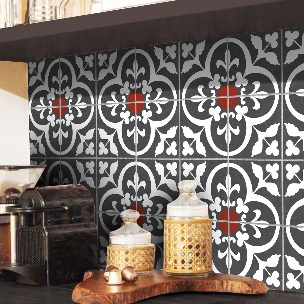 Moroccan Majesty Tile Stickers | Peel and Stick Kitchen Backsplash Tiles Vinyl | Bathroom Hand Craft Decals | Free Shipping