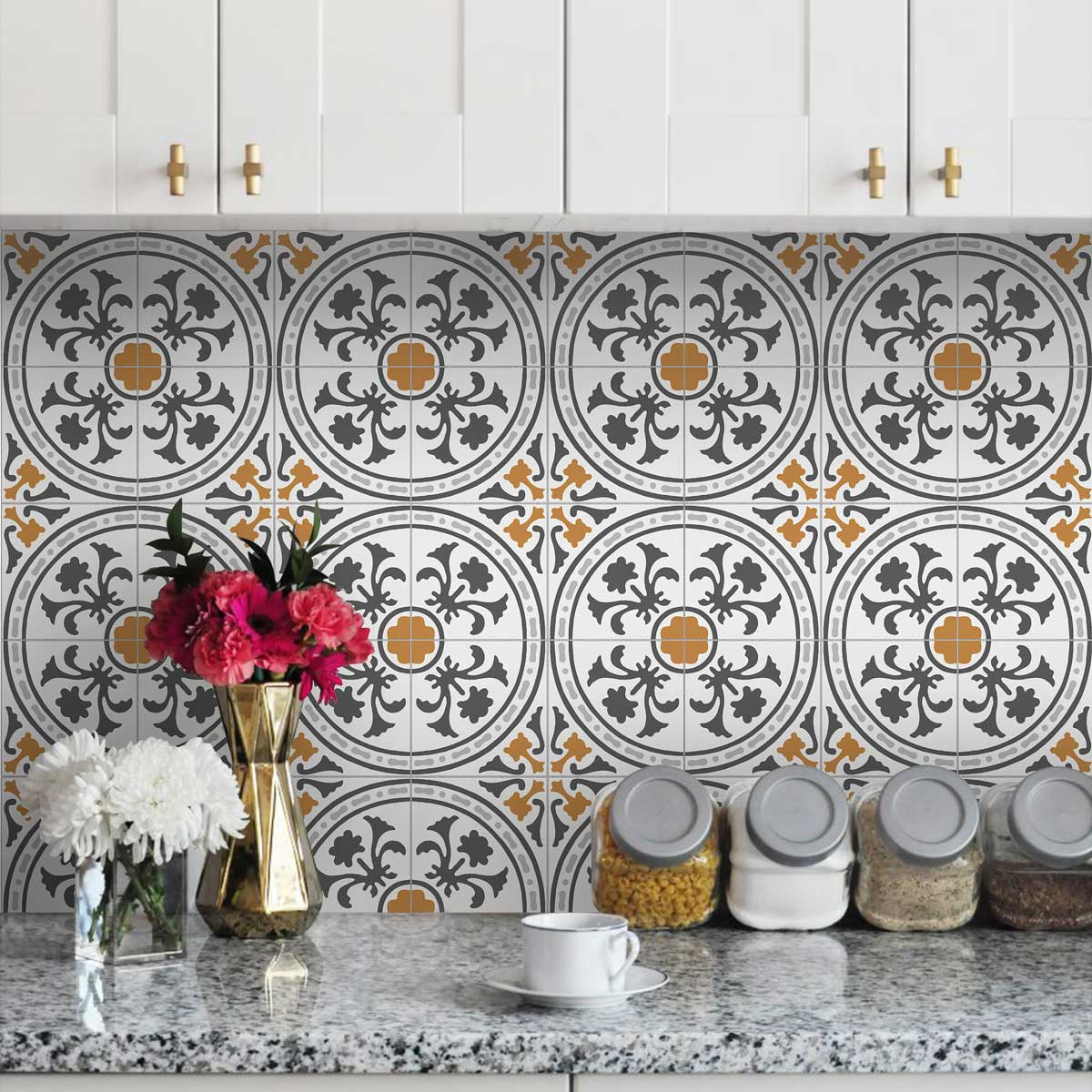 Elagent Peel and Stick Tile Stickers | Classic Tile vinyl for Kitchen, Bathroom, Wall and Floor | Easy to Apply | Removable