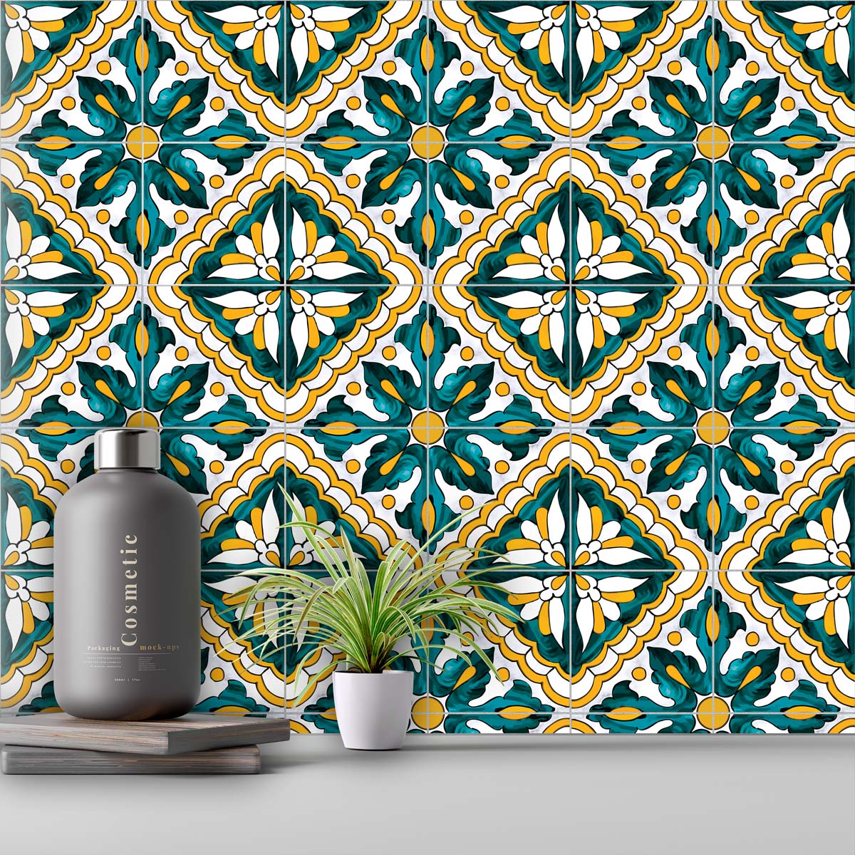 Moroccan Hand Crafted Tile Stickers | Peel and Stick Tile Decals for Kitchen Backsplash Bathroom | Antiskid for Floor Tile Vinyl