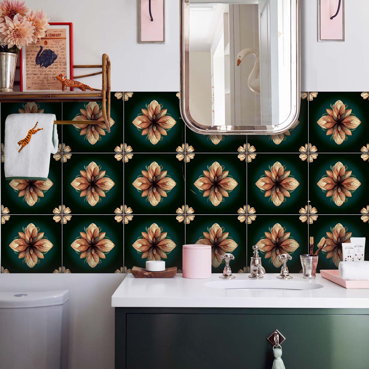 Hand Crafted Kitchen Wall Tile Decals | Floor Tile Stickers | Peel and Stick Kitchen, Bathroom Tile Decals | FREE SHIPPING!