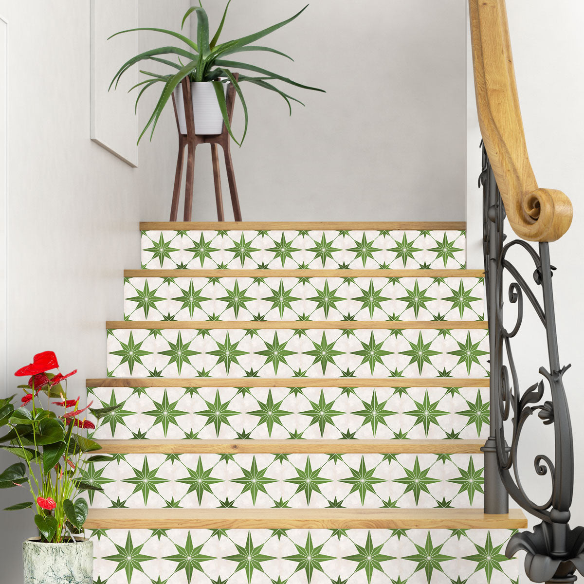 Peel and Stick Desert Como Star Star Stair Riser Decals | Waterproof | Extra long 49" length | Free Shipping