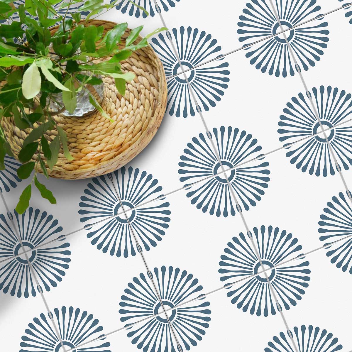 ANEJO EMMELINE Peel & Stick Floor Tile Stickers | Kitchen, Bathroom Wall Backsplash Tile Vinyl Decals | Removable Tile Stickers