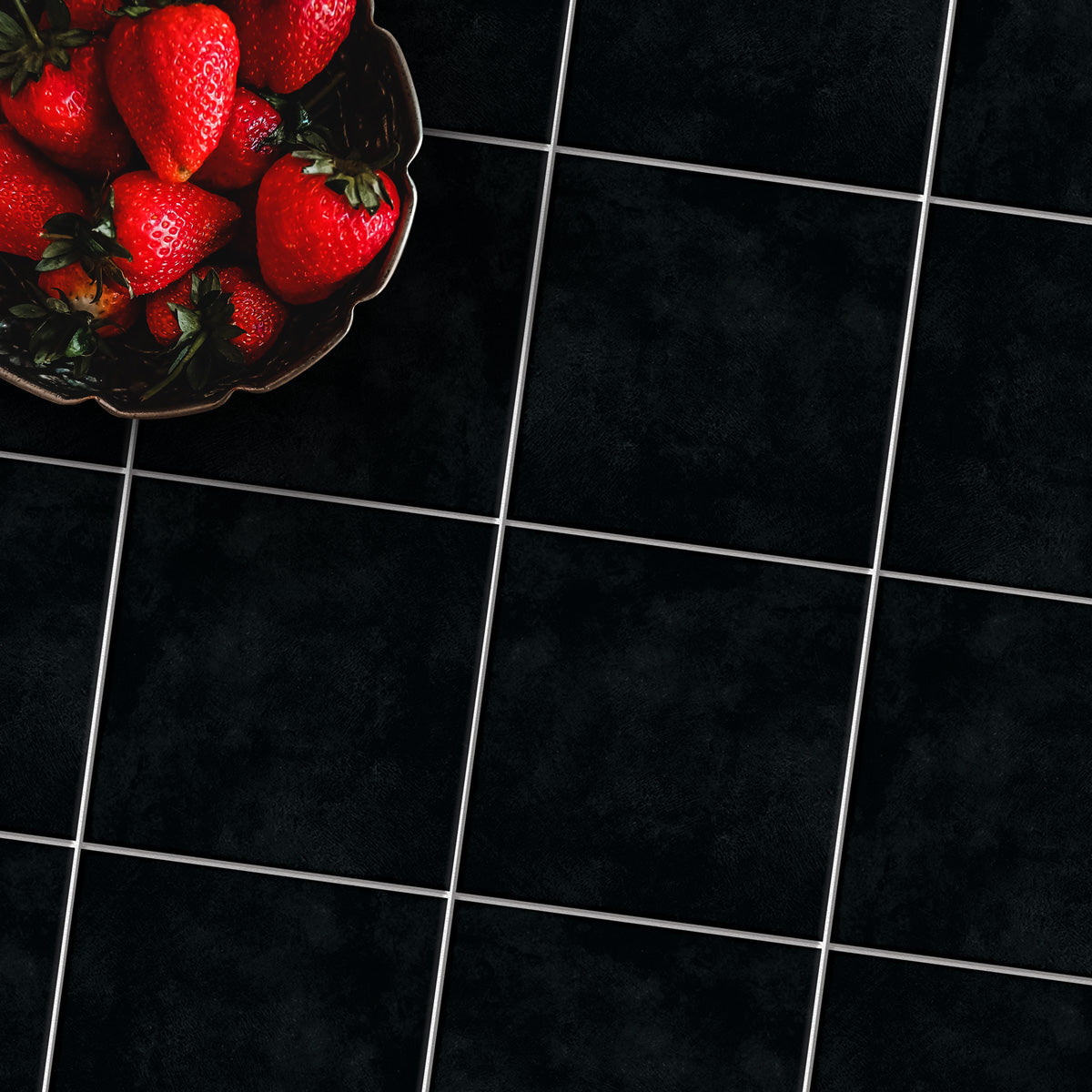 Black Texture Tile Stickers | Kitchen &amp; Bathroom Backsplash Tile Vinyl | Antiskid Floore Tile Decals | Free Shipping