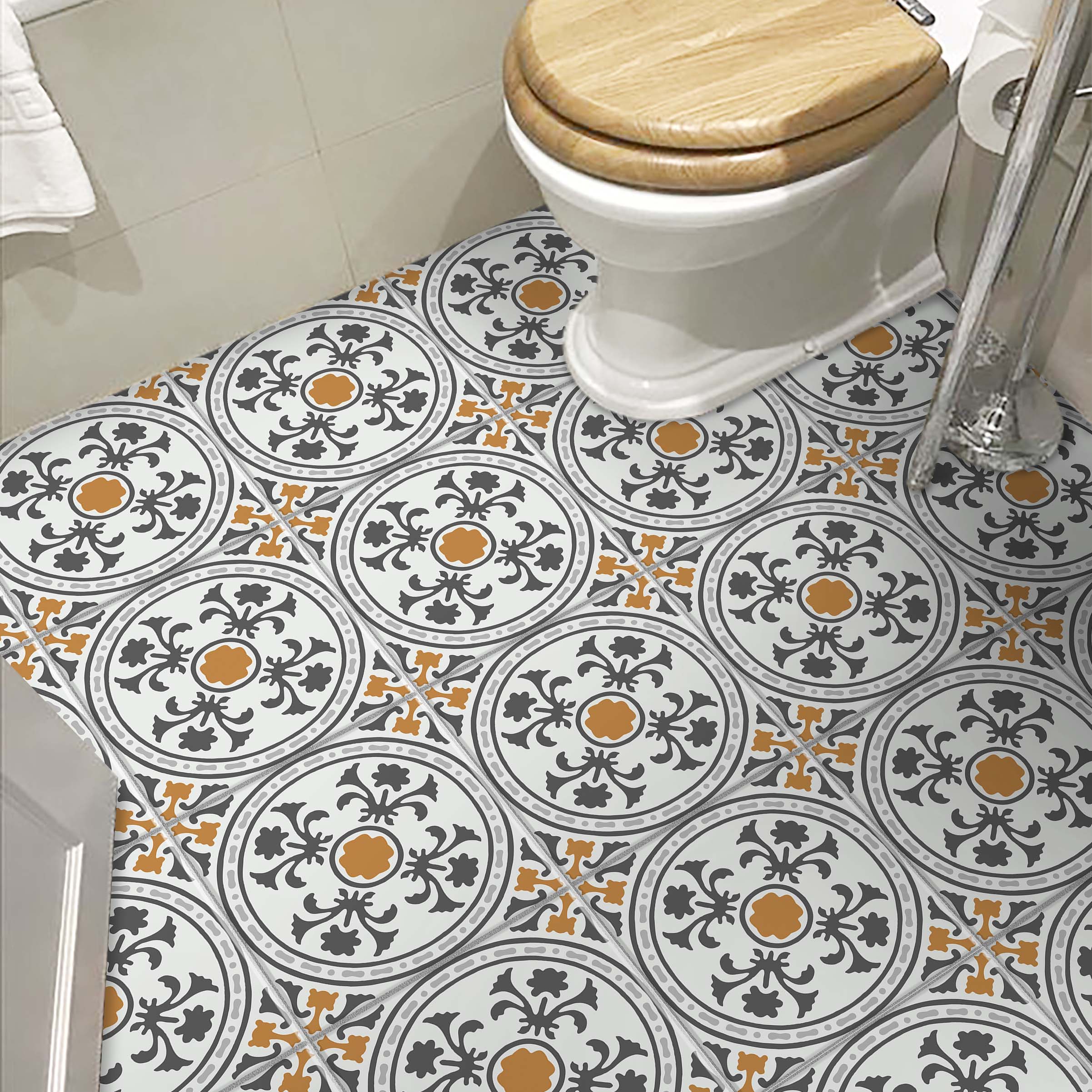 Elagent Peel and Stick Tile Stickers | Classic Tile vinyl for Kitchen, Bathroom, Wall and Floor | Easy to Apply | Removable