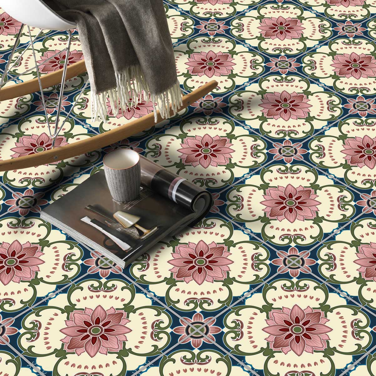 Arabic Peel and Stick Backsplash Tile Stickers | Vinyl Floor Tiles | Removable | Kitchen, Bathroom, Wall Backsplash Tile Decals