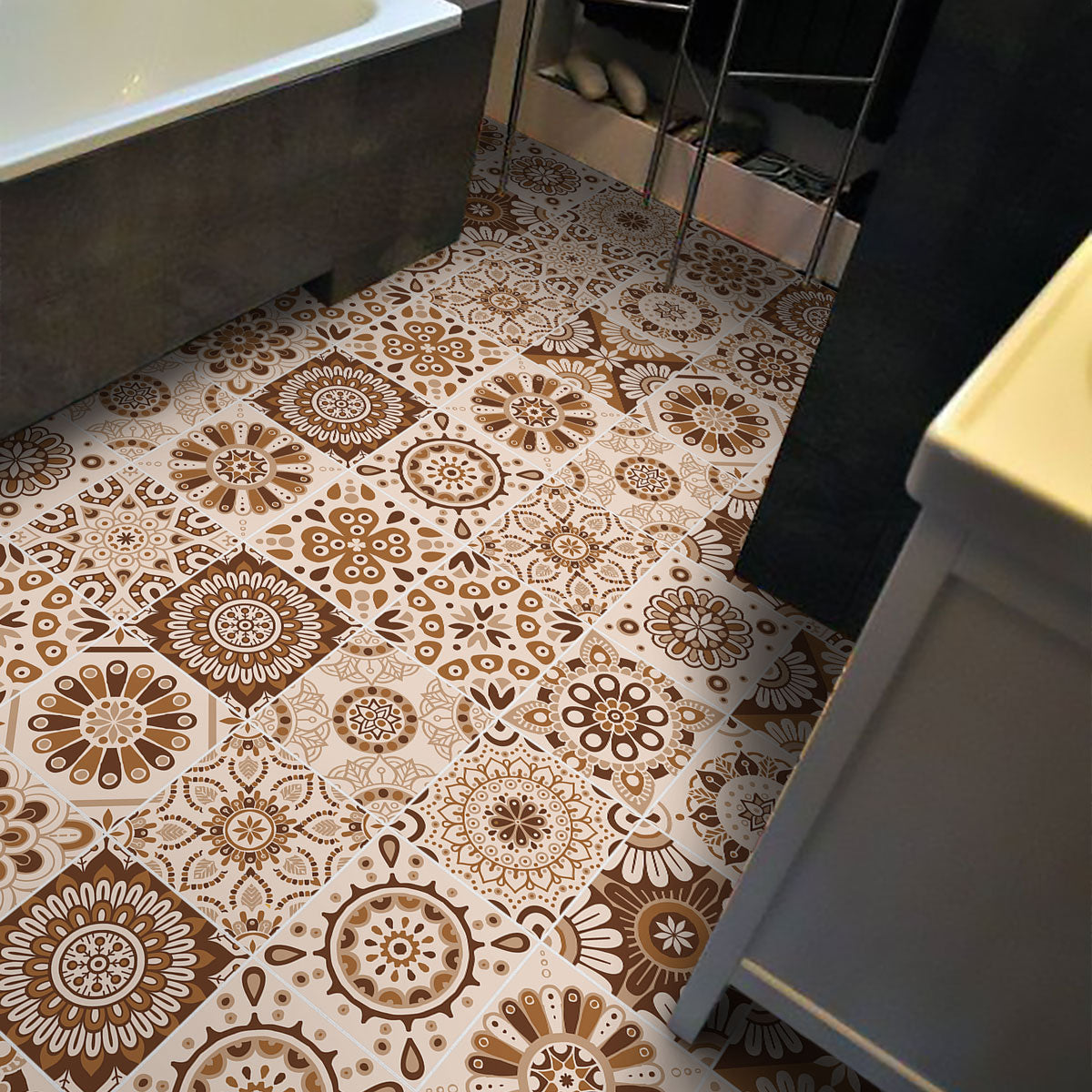 Peel and Stick Vintage Art Mexican Tile Stickers | Kitchen Bathroom Wall Tile vinyl Decals, Hand Crafted | Free Shipping