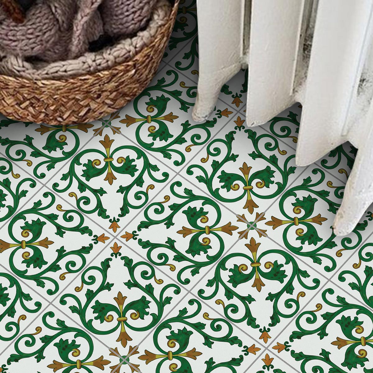 Peel and Stick Hand Crafted Tile Stickers | Backsplalsh Tile Vinyl for Kitchen Bathroom and Wall  | Antiskid | Easy to Apply