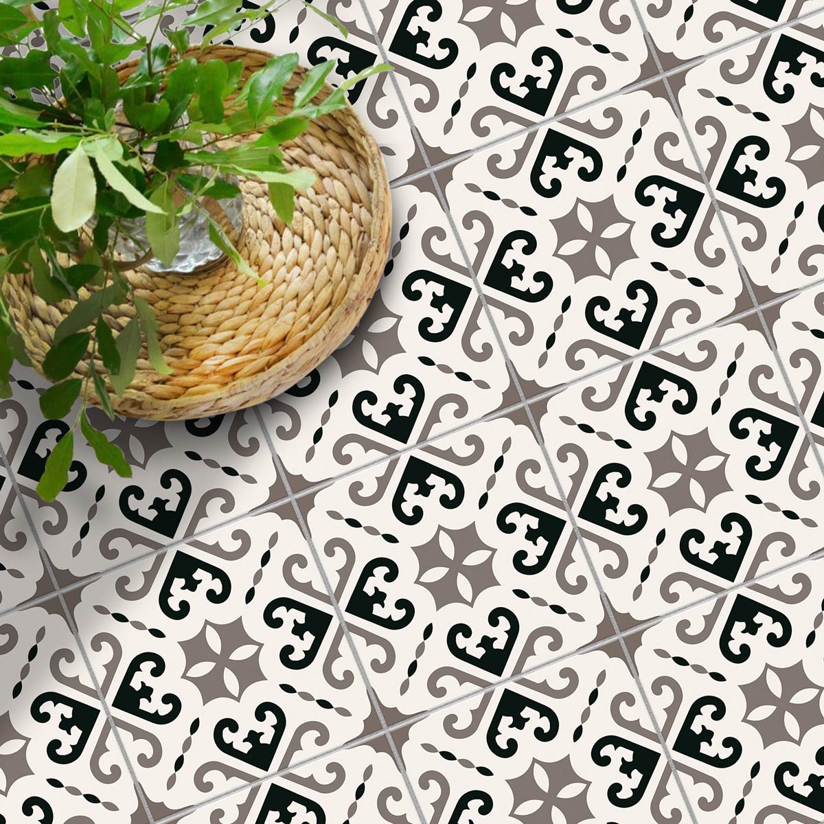 Derby Grey Porcelain Kitchen Tiles Stickers | Waterproof | Peel and Stick Kitchen, Bathrooms Tile Vinyl Decals | Free Shipping