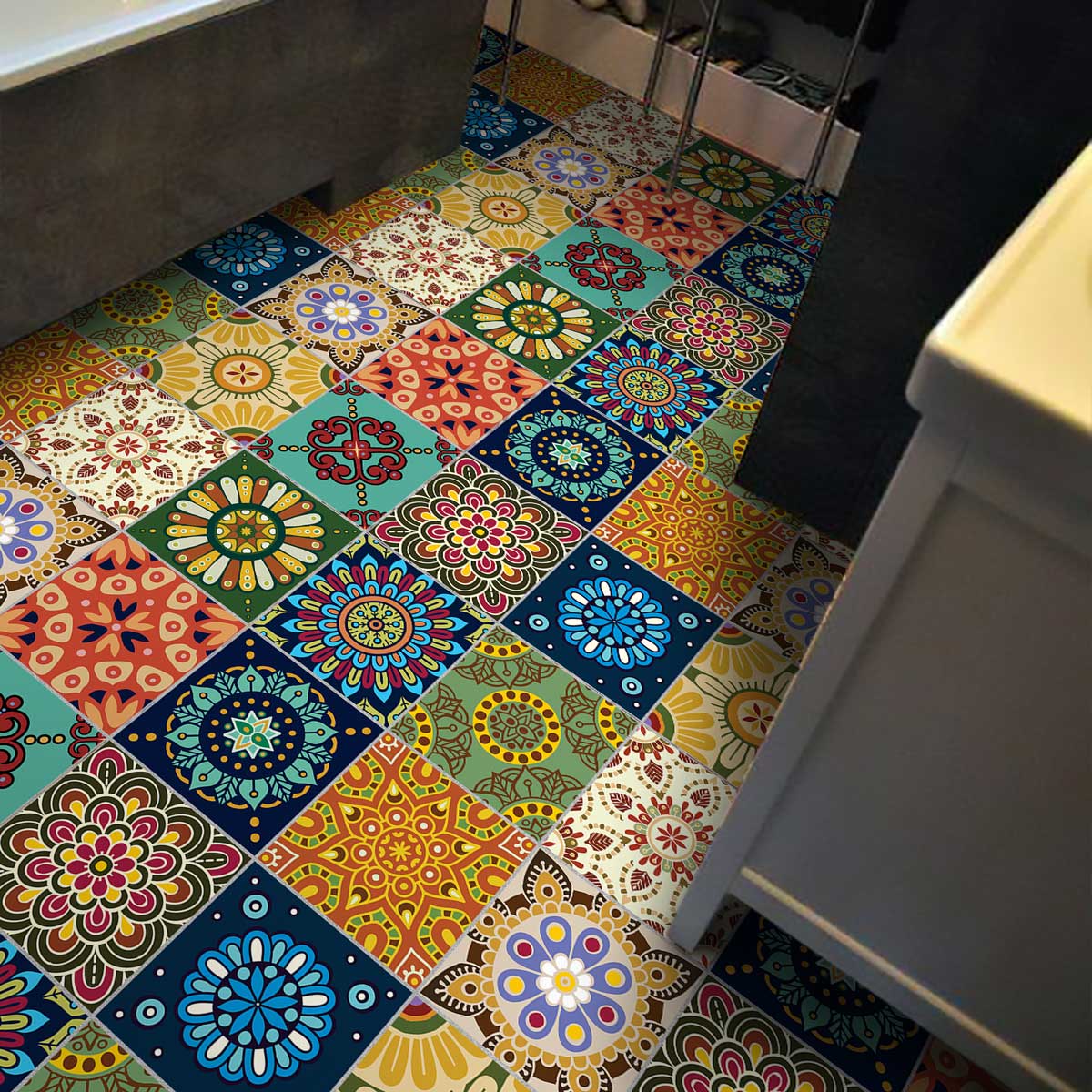 Colorful Mexican Talavera Peel and Stick Tile Stickers | Kitchen Bathroom Wall Backsplash Tile Vinyl | Removable | Free Shipping