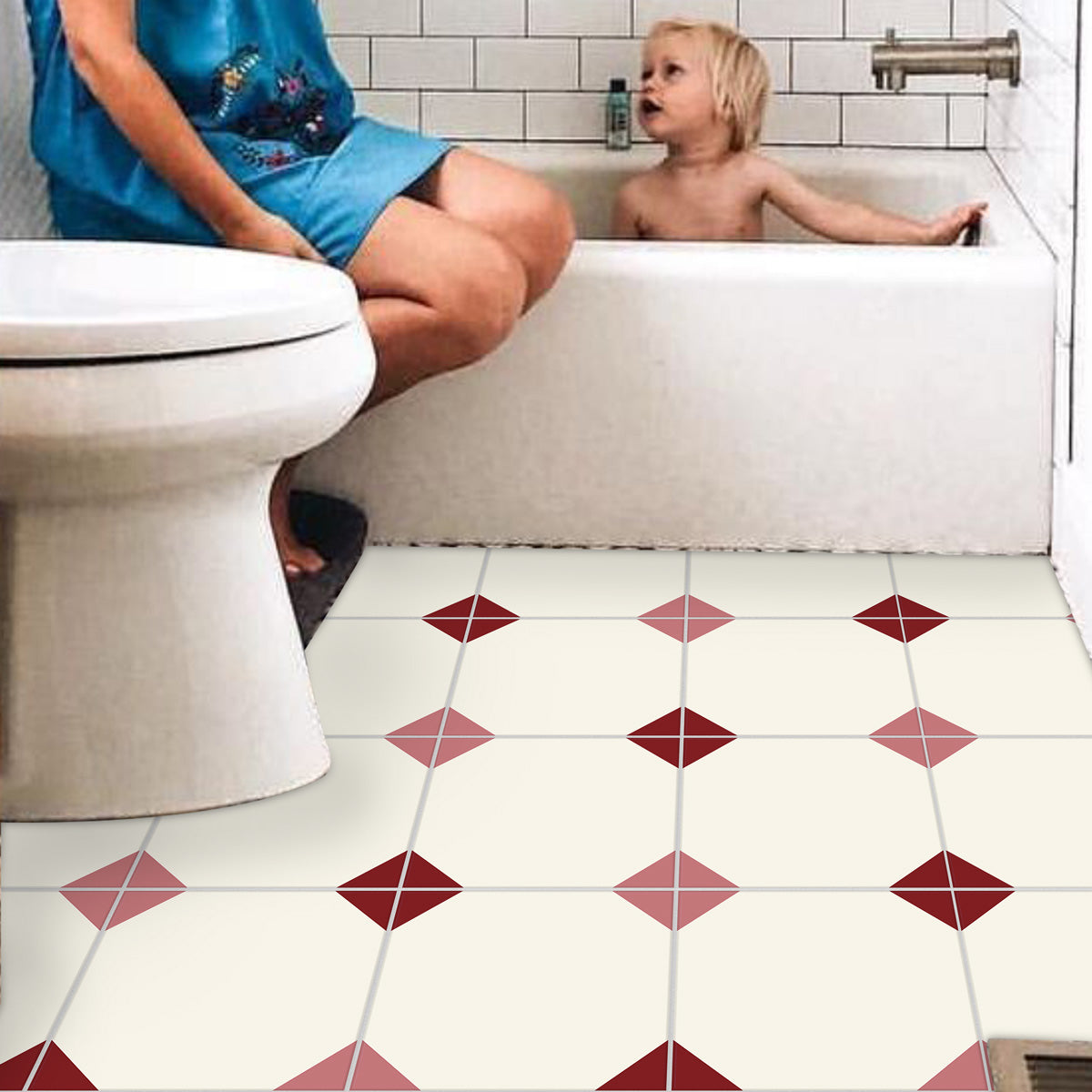 Peel and Stick Olive Arabesque Tile Decals | Removable Tile Vinyl Decals for Kitchen Bathroom & Wall | Antiskid Floor Tile Stickers