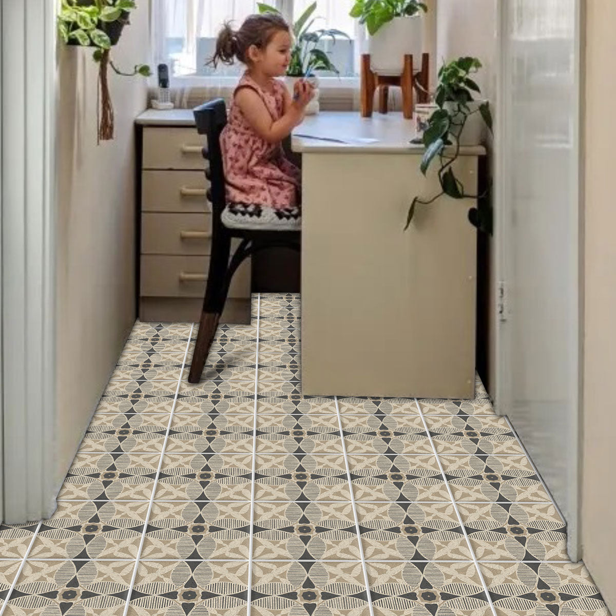 Brown Charcoal Backsplash Tiles | Kitchen, Bathroom, Floor Wall Peel and Stick Tile Decals | Antiskid for Floors | Removable