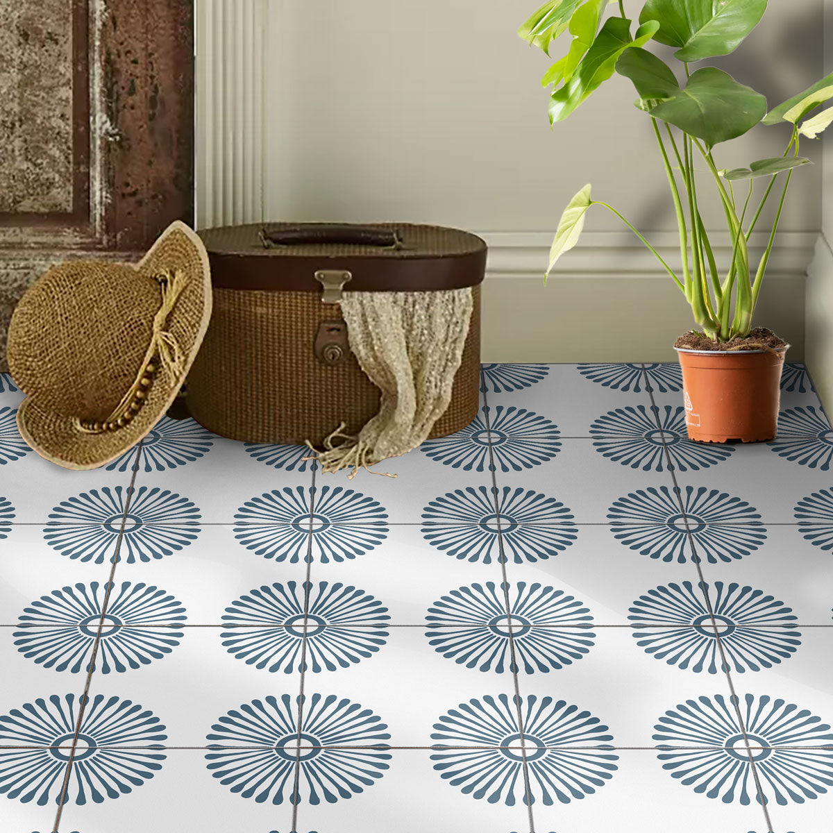 ANEJO EMMELINE Peel & Stick Floor Tile Stickers | Kitchen, Bathroom Wall Backsplash Tile Vinyl Decals | Removable Tile Stickers