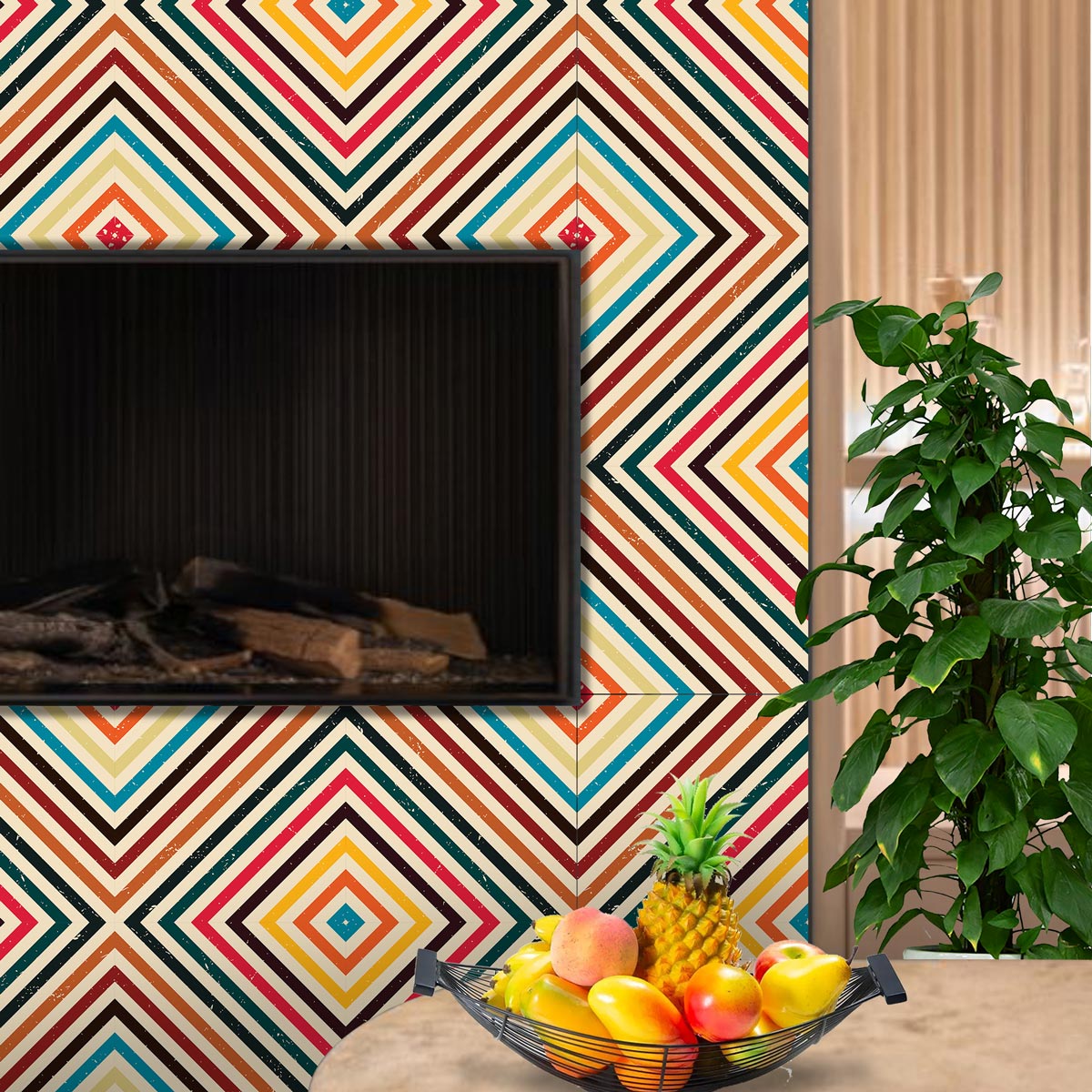 Retro Colorful Wall Tile Decals | Peel and Stick Tile Stickers for Kitchen, Bathroom, Wall & Floor | Removable | Free Shipping