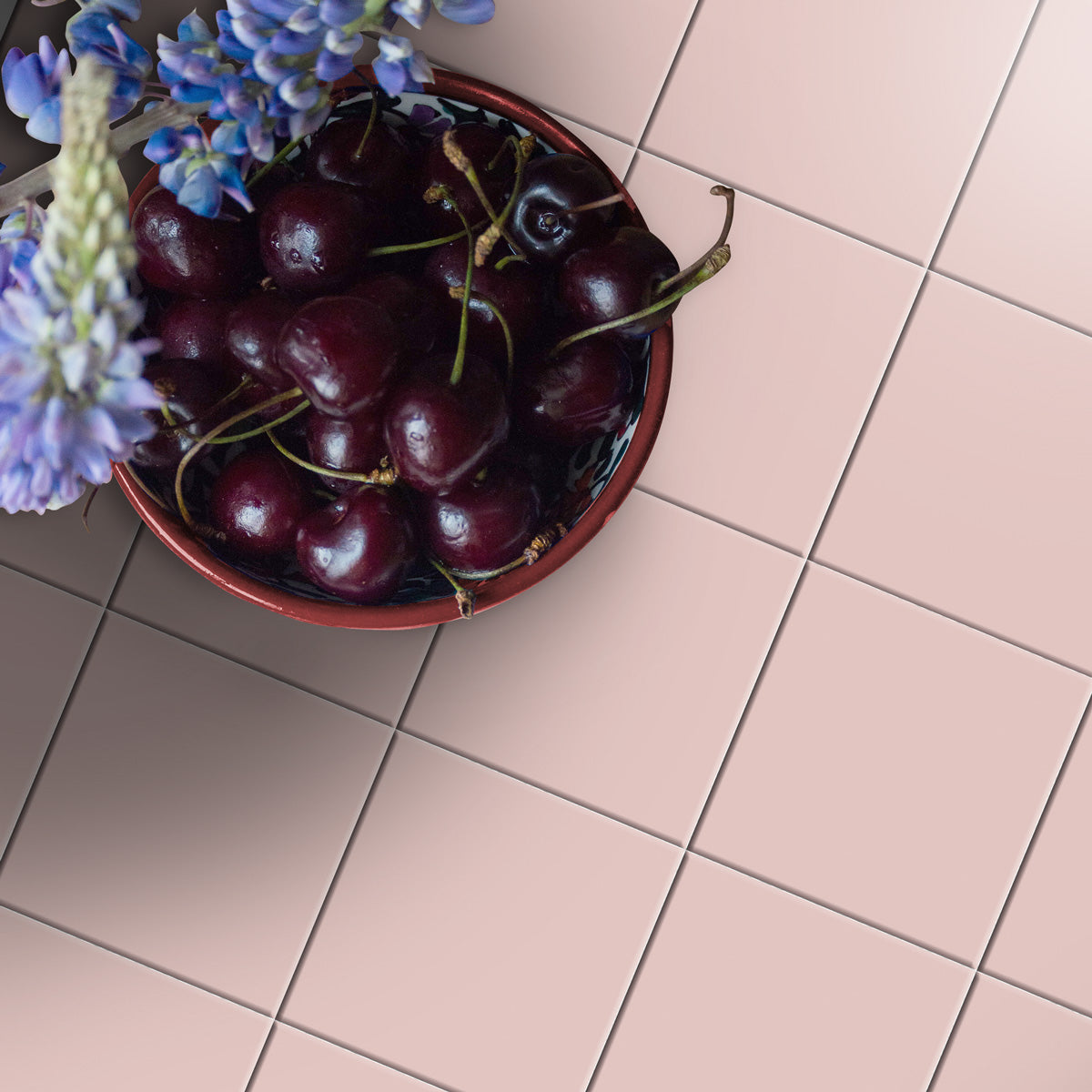 Pearl Pink Peel and Stick Floor Tile Stickers | Kitchen Bathroom Tile Vinyl | Antiskid Floor Tile Stickers | Free Shippping