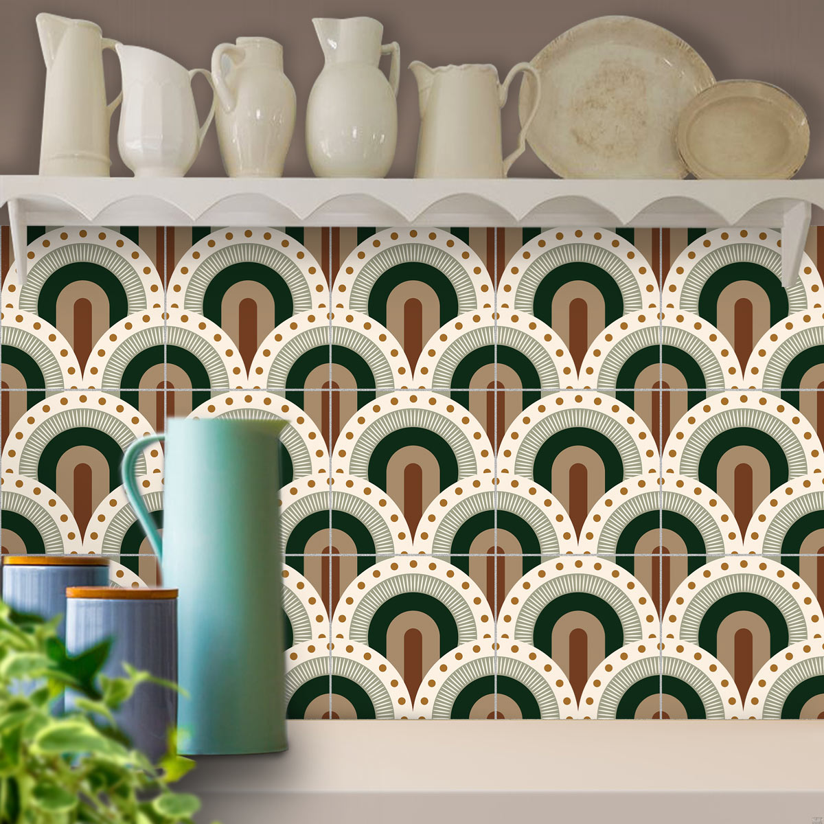 PRAGUE Floor Tile Stickers | Peel and Stick Kitchen, Bathroom, Floor, Wall Tile Decals | Furniture Vinyl Decals | Free Shipping