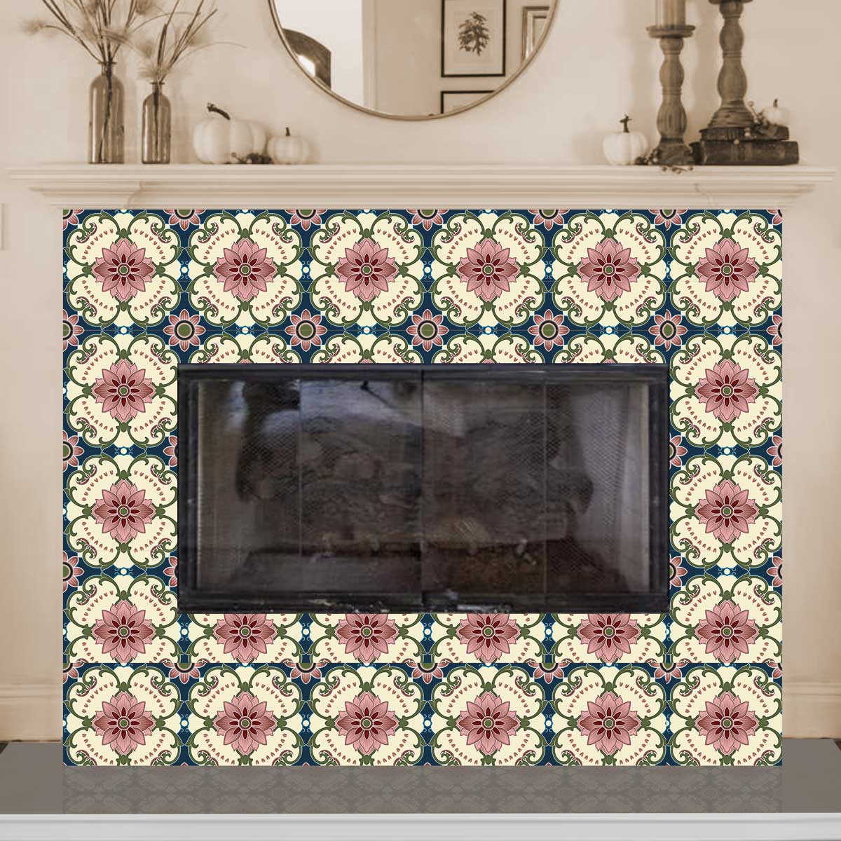 Arabic Peel and Stick Backsplash Tile Stickers | Vinyl Floor Tiles | Removable | Kitchen, Bathroom, Wall Backsplash Tile Decals