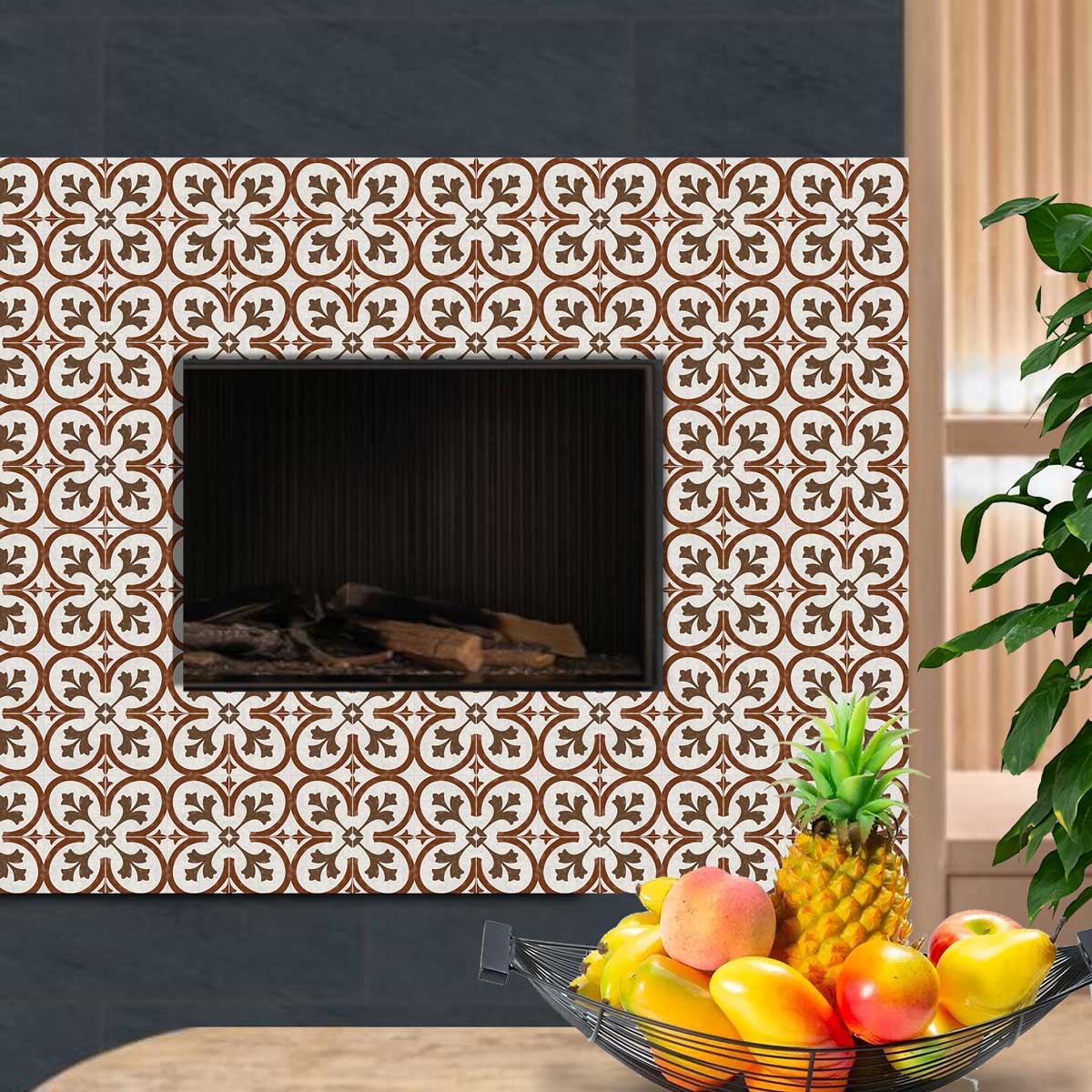 TULIP Red Peel and Stick Floor Tile Decals | Kitchen, Bathroom Wall Backsplash Tile Decals | Antiskid Floor Tile Stickers | Removable