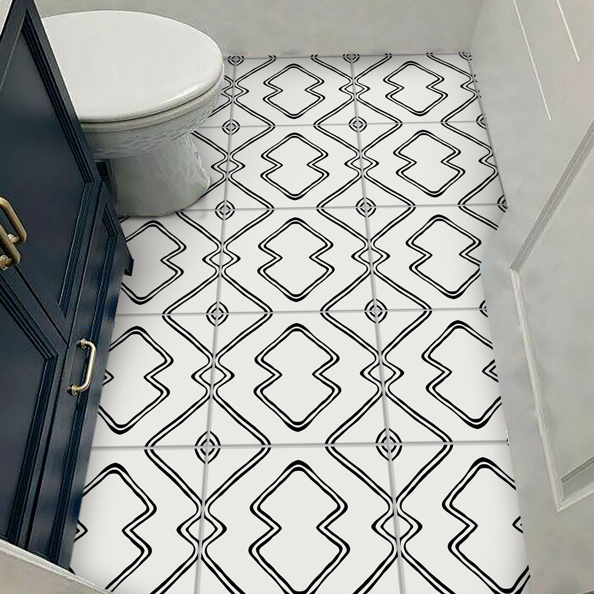 Wavy Echo Tile Stickers | Kitchen, Bathroom, Wall Backsplash Tile vinyl Decals | Antiskid Floor Tile Stickers | Free shipping