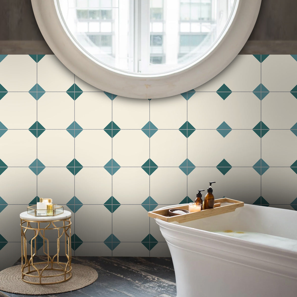 Geometric Backsplash Tile Stickers | Floor Tile Stickers | Peel and Stick Kitchen, Wall Floor Tile Tile Decals | Free Shipping