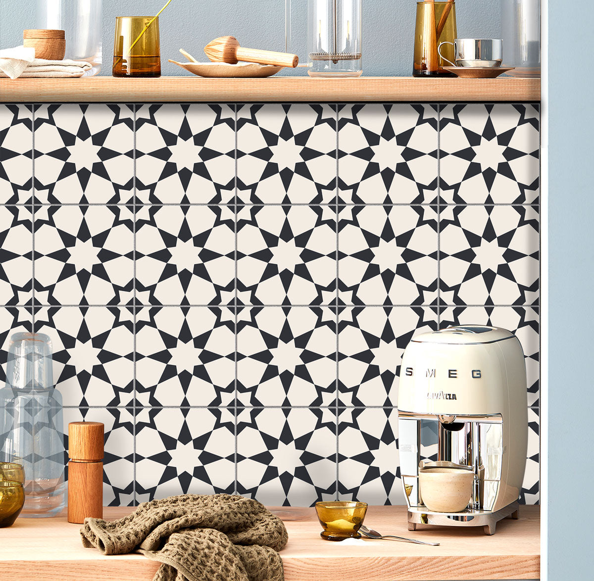 Peel and Stick Tile Vinyl Floor Stickers | Backsplash Tile Decals for Kitchen Wall, Bathroom Tile Stickers | Free Shipping