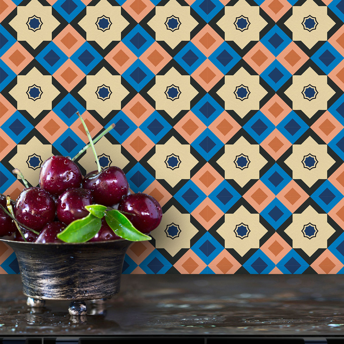 Geometric Art Deco Tile Stickers | Kitchen, Bathroom, Wall & Floor Peel and Stick Tile Stickers | FREE SHIPPING!