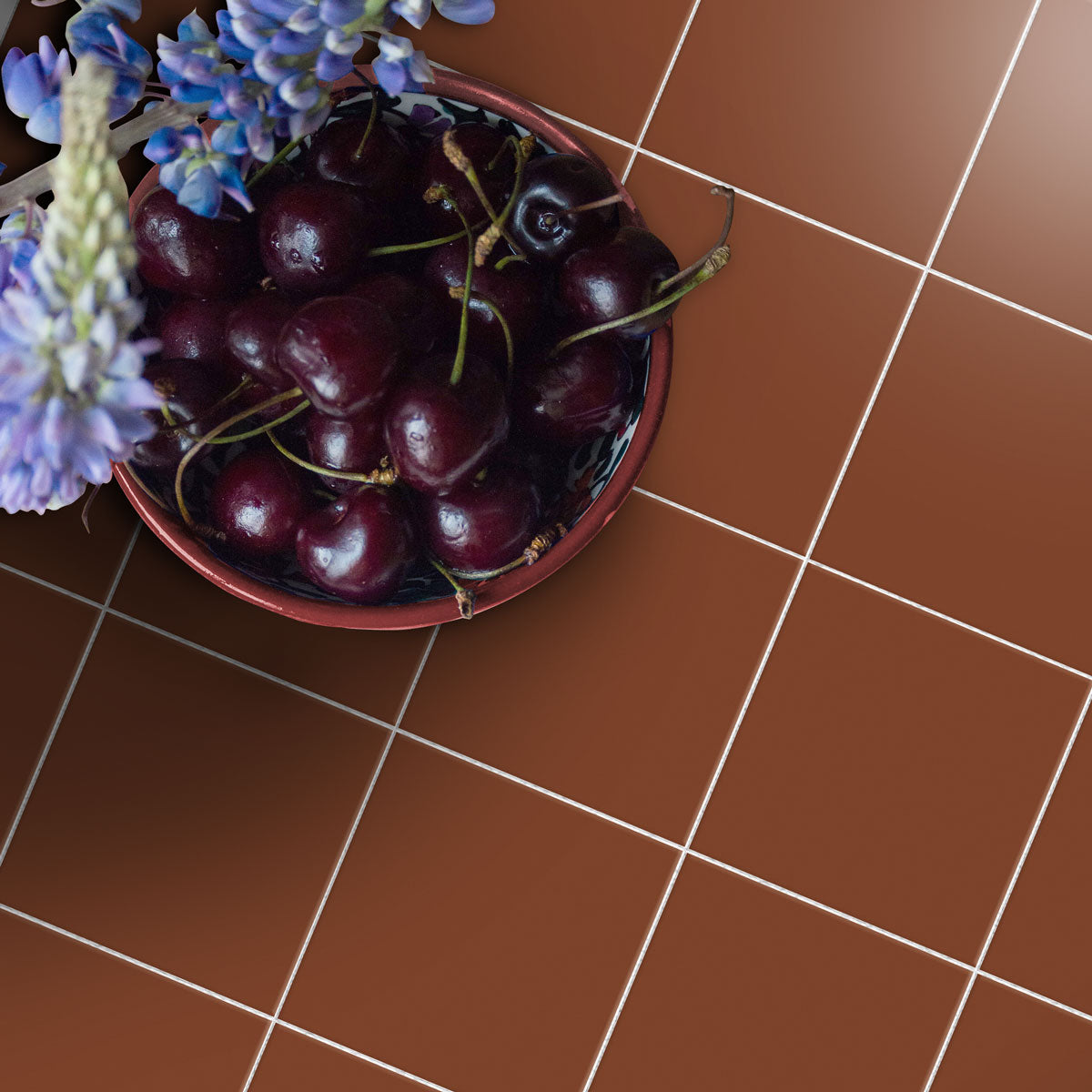 Solid Burnt Cinnamon Tile Stickers | Kitchen, Bathroom, Wall Tile Decal | Antiskid Foor Tile Stickers | Removable | Free Shipping