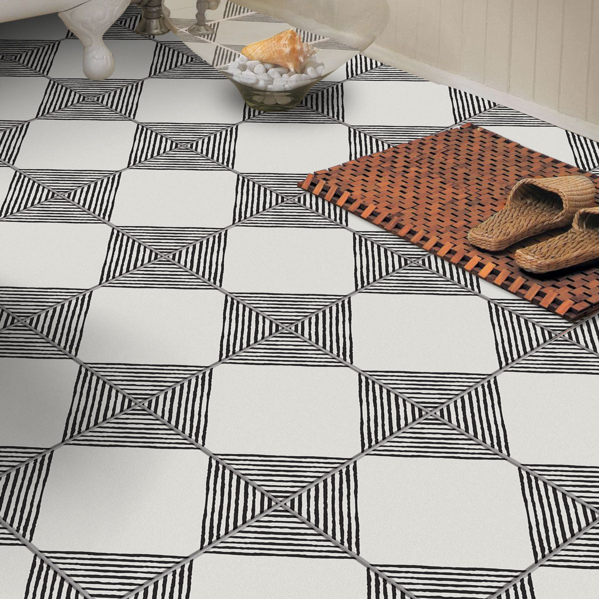 Nola Peel and Stick Tile Stickers | Floor Tile Sticker Decals | Kitchen, Bathroom Wall Tile Backsplash | Removable Tile Stickers