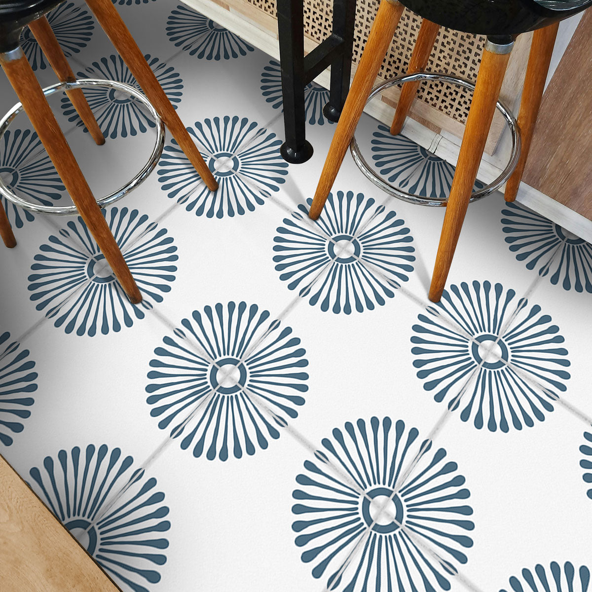 ANEJO EMMELINE Peel & Stick Floor Tile Stickers | Kitchen, Bathroom Wall Backsplash Tile Vinyl Decals | Removable Tile Stickers