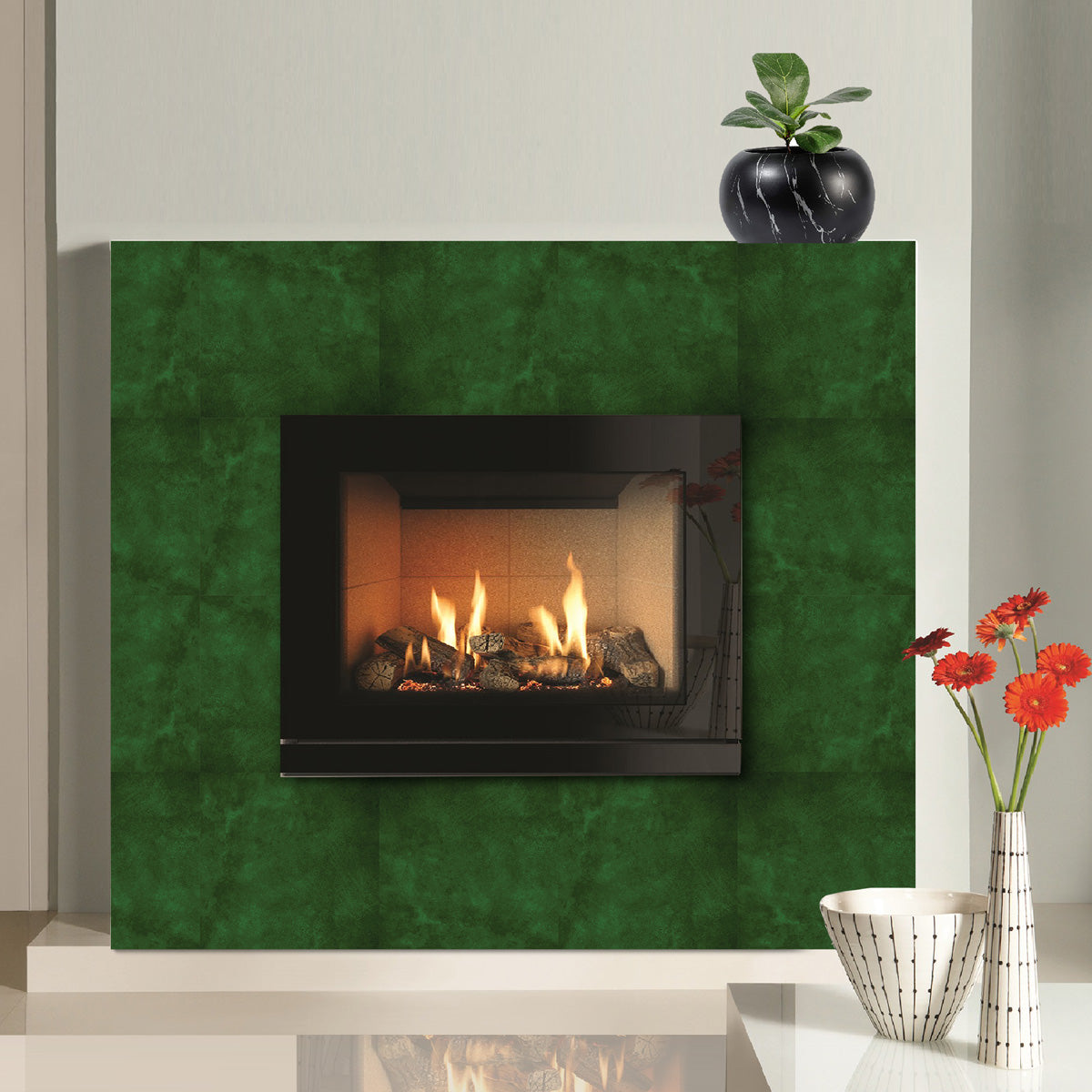 Green Texture Floor Tile Stickers | Peel and Stick Kitchen Bathroom Wall Backsplash Tile Stickers | Removable | Free Shipping