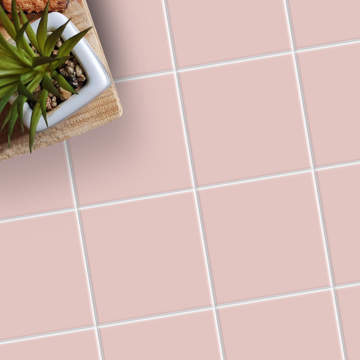 Pearl Pink Peel and Stick Floor Tile Stickers | Kitchen Bathroom Tile Vinyl | Antiskid Floor Tile Stickers | Free Shippping