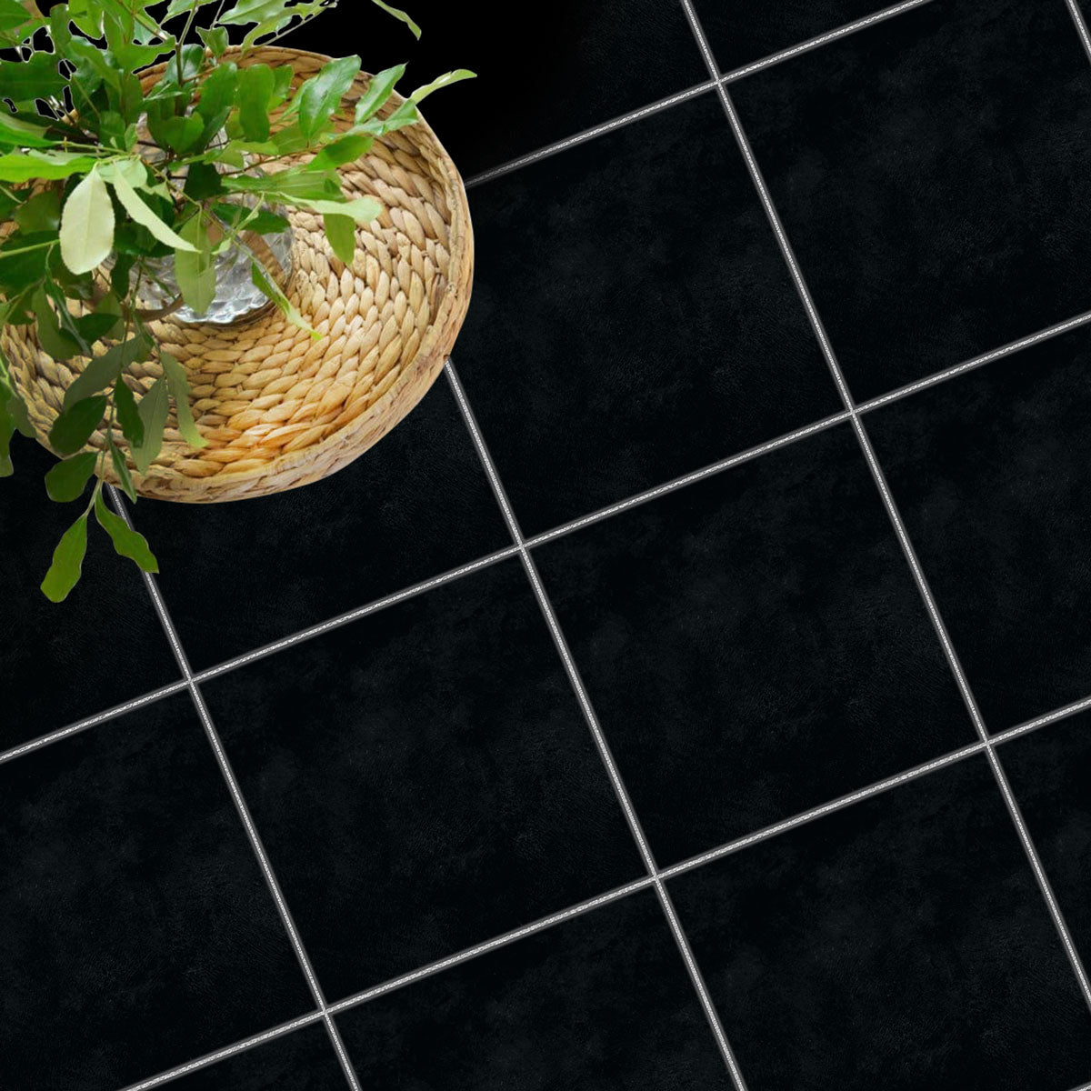 Black Texture Tile Stickers | Kitchen &amp; Bathroom Backsplash Tile Vinyl | Antiskid Floore Tile Decals | Free Shipping