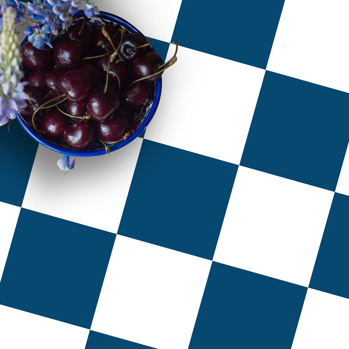 Blue and White Off White Floor Tile Stickers | Antiskid Floor Tile Stickers | Peel and Stick Kitchen Bathroom, Wall, Tile Vinyl Decals