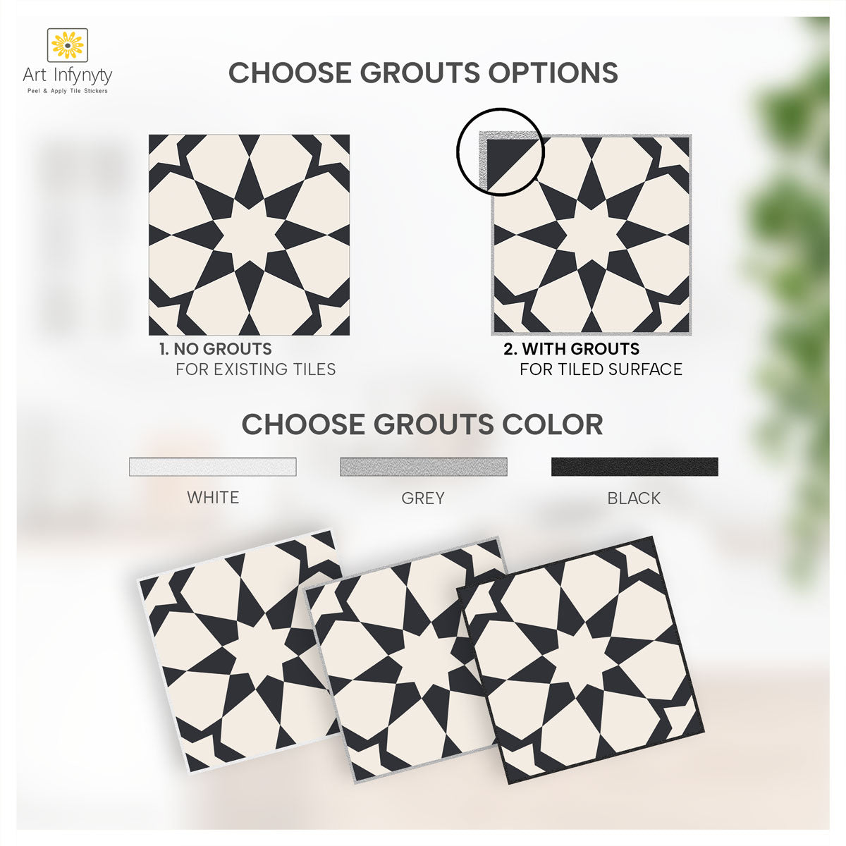 Peel and Stick Tile Vinyl Floor Stickers | Backsplash Tile Decals for Kitchen Wall, Bathroom Tile Stickers | Free Shipping