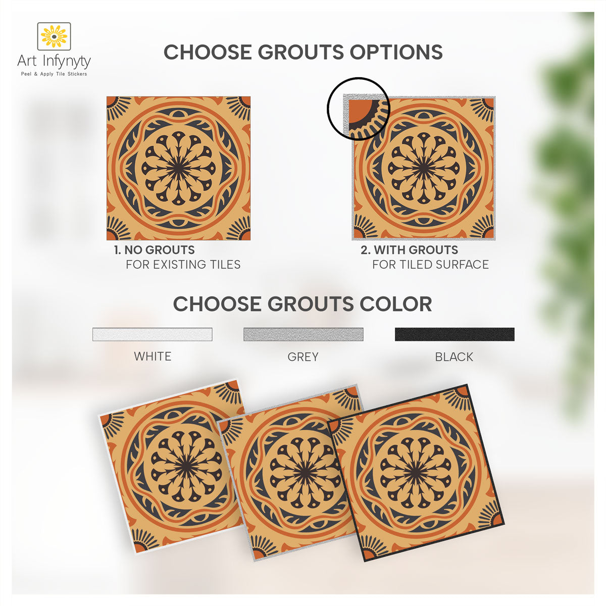 Traditional Italian Peel and Stick Tile Stickers | Kitchen Bathroom Wall and Floor Tile Stickers | Hand Craft Decals | Removable