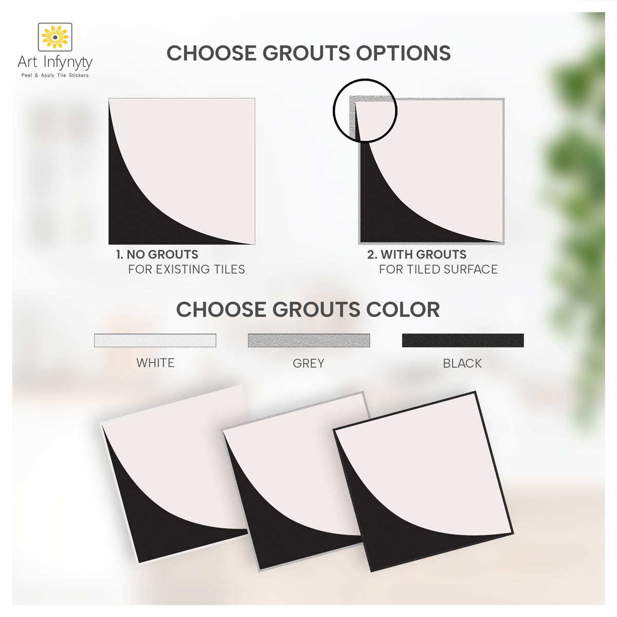 Porcelain Geometric Tile Stickers | Antiskid Floor Tile Vinyl Decals | Peel and Stick Kitchen Wall Floor Bathroom Tile Decals