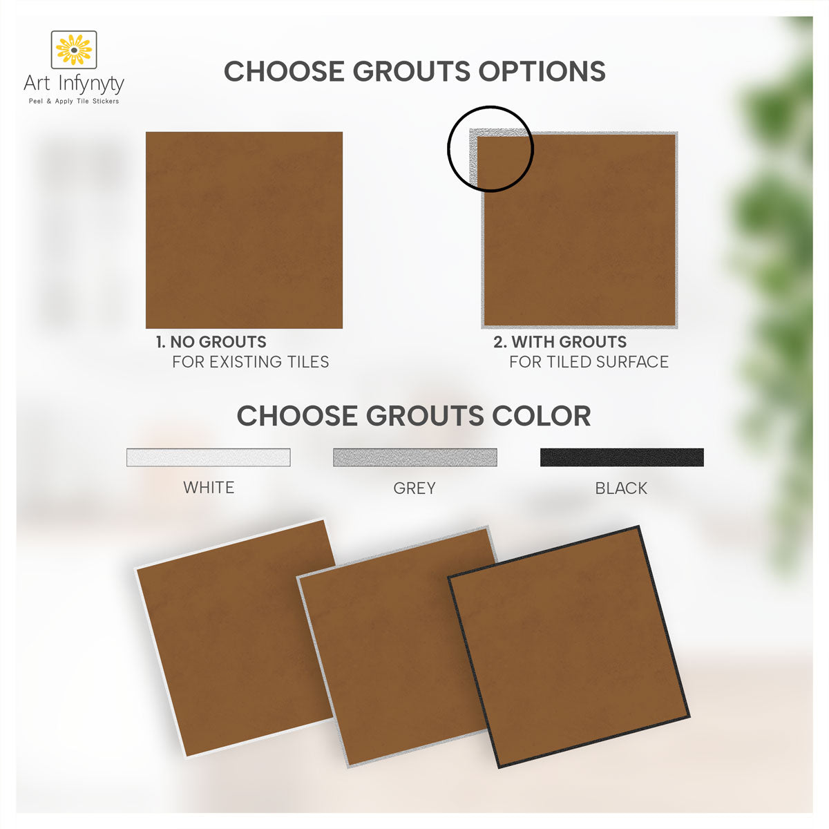 Autumn Texture Peel and Stick Tile Stickers | Removable, Waterproof Tile Decals | Antiskid Floor Tile Stickers | Free Shipping