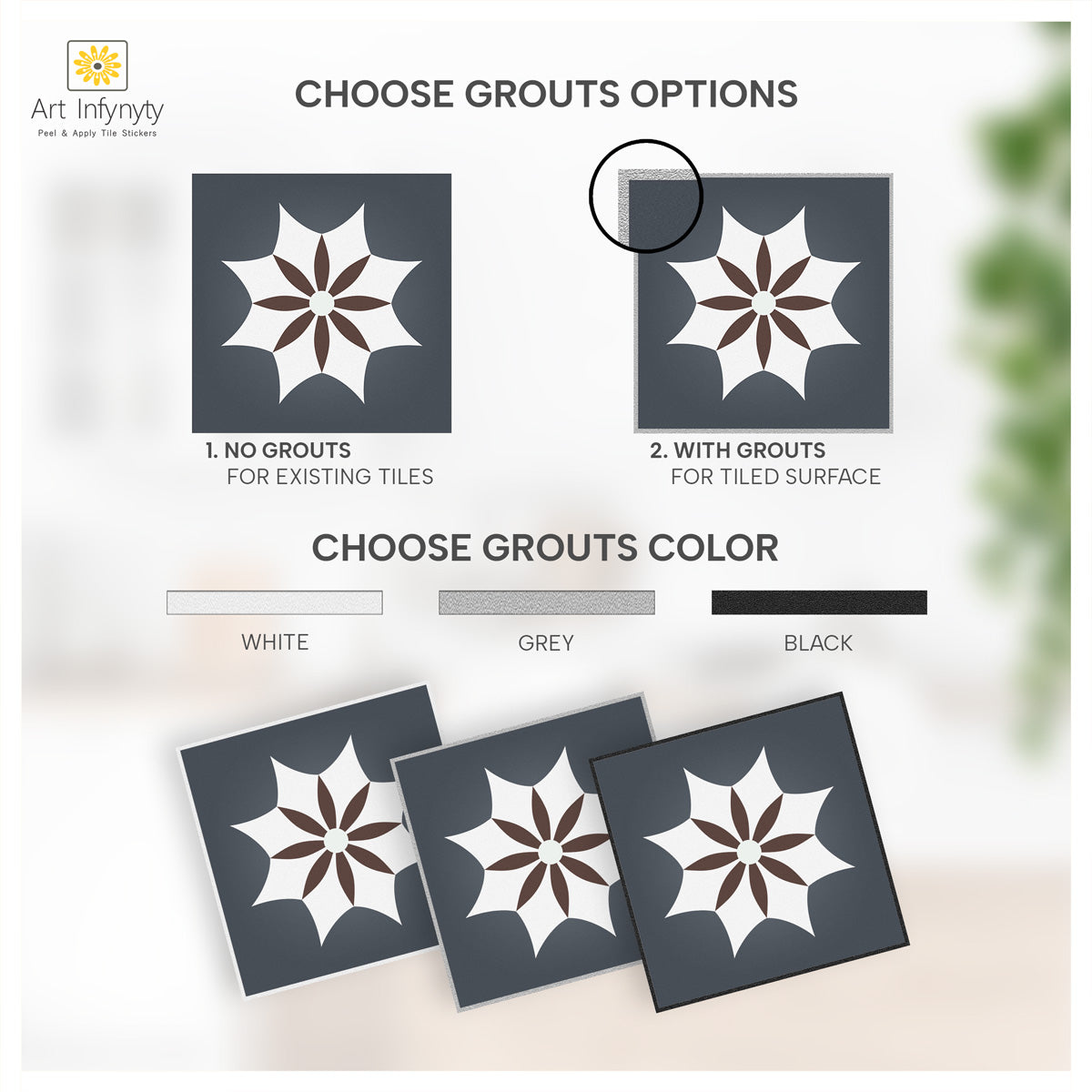 Peel and Stick Iguala Encaustic Tile Stickers | Floor, Kitchen, Wall and Bathroom Tile Decals | DIY Stickers | FREE SHIPPING