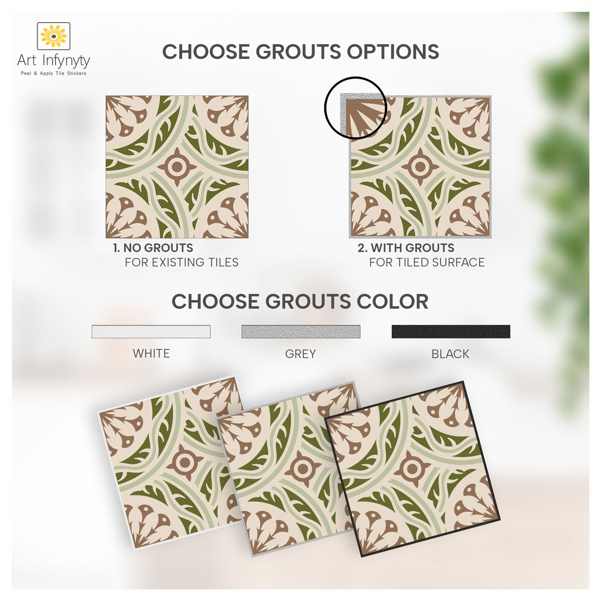 Italian Seamless Peel and Stick Tile Stickers | Kitchen Bathroom Wall Tile Vinyl Decals | Removable | Antiskid Floor Tile Stickers