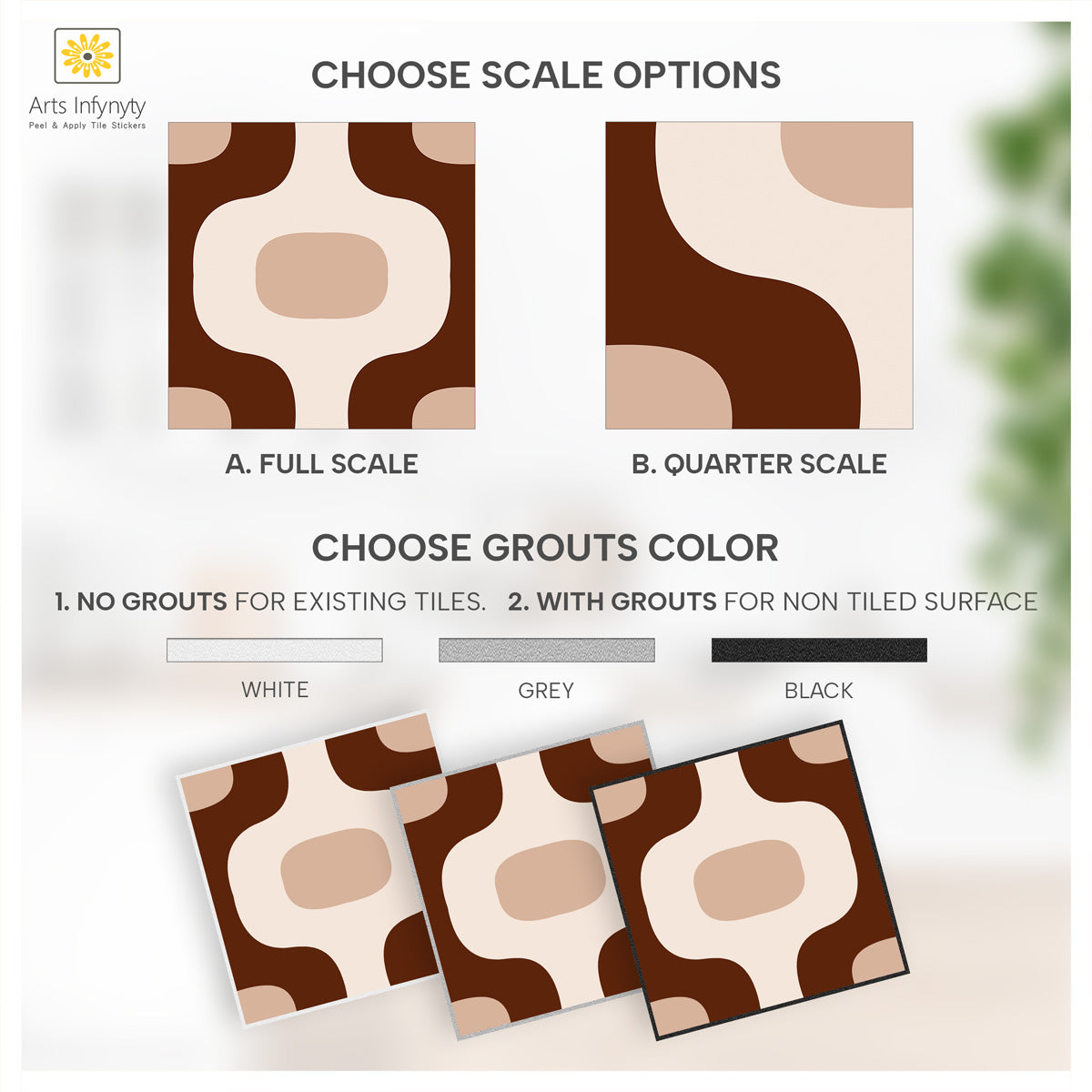 Fine Art Peel and StickTile Stickers | Kitchen, Bathroom, Floor, Wall and Staircase Tile Decals | Waterproof | Free Shipping