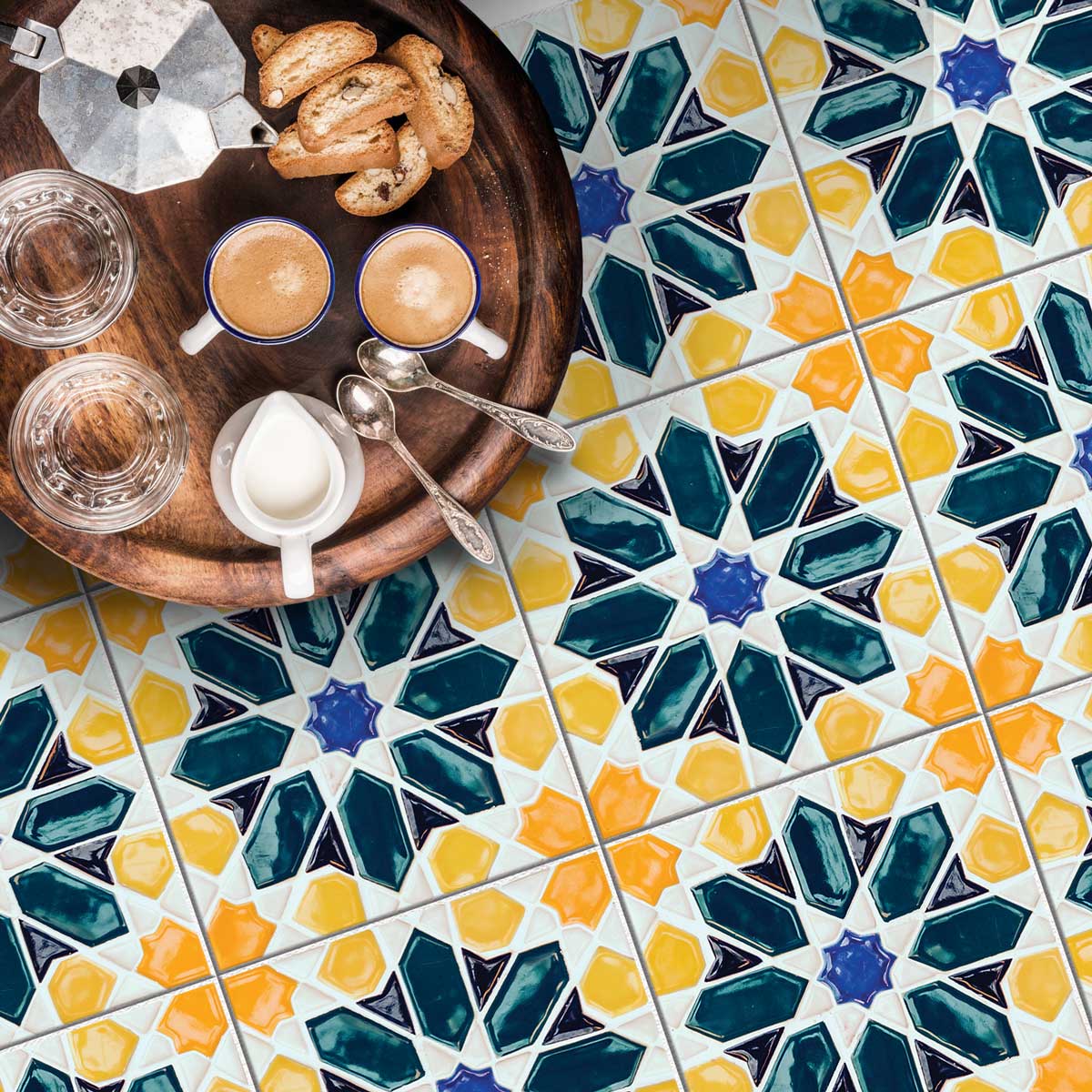 Antique Peel and Stick Tile Stickers | Kitchen Wall Bathroom Floor Tile Decals | Antiskid Floor Tile Stickers